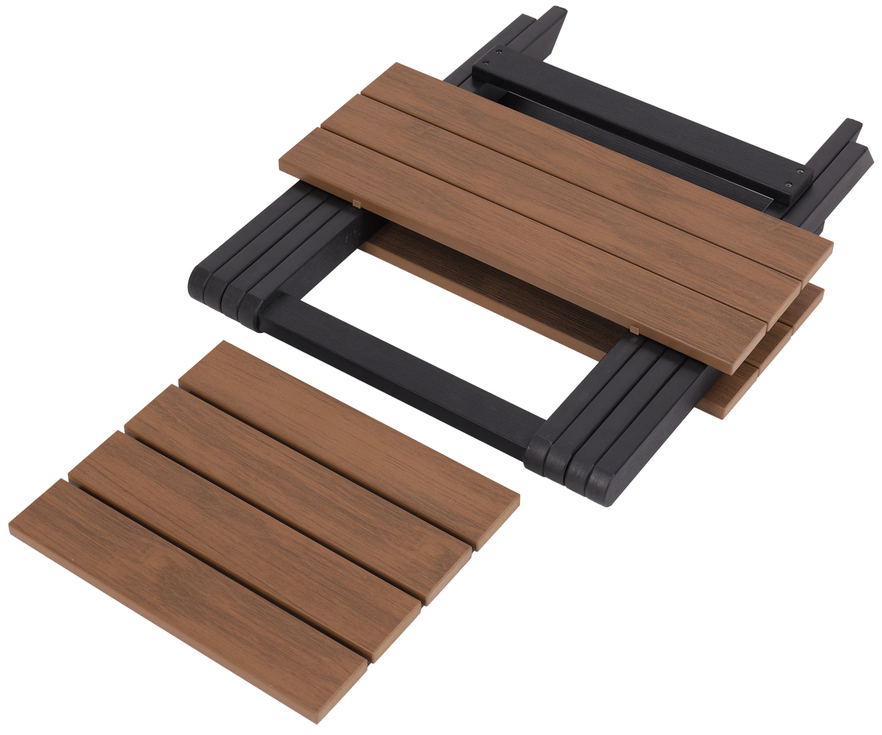 Folding Side Table With Removable Serving Tray - Ships Fully Assembled