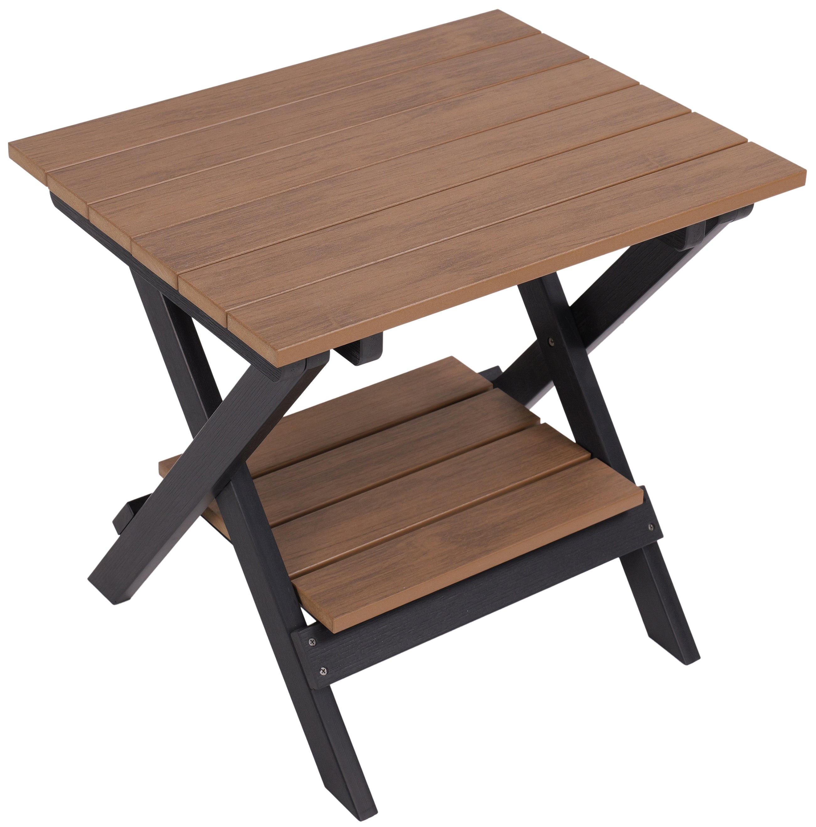 Folding Side Table With Removable Serving Tray - Ships Fully Assembled
