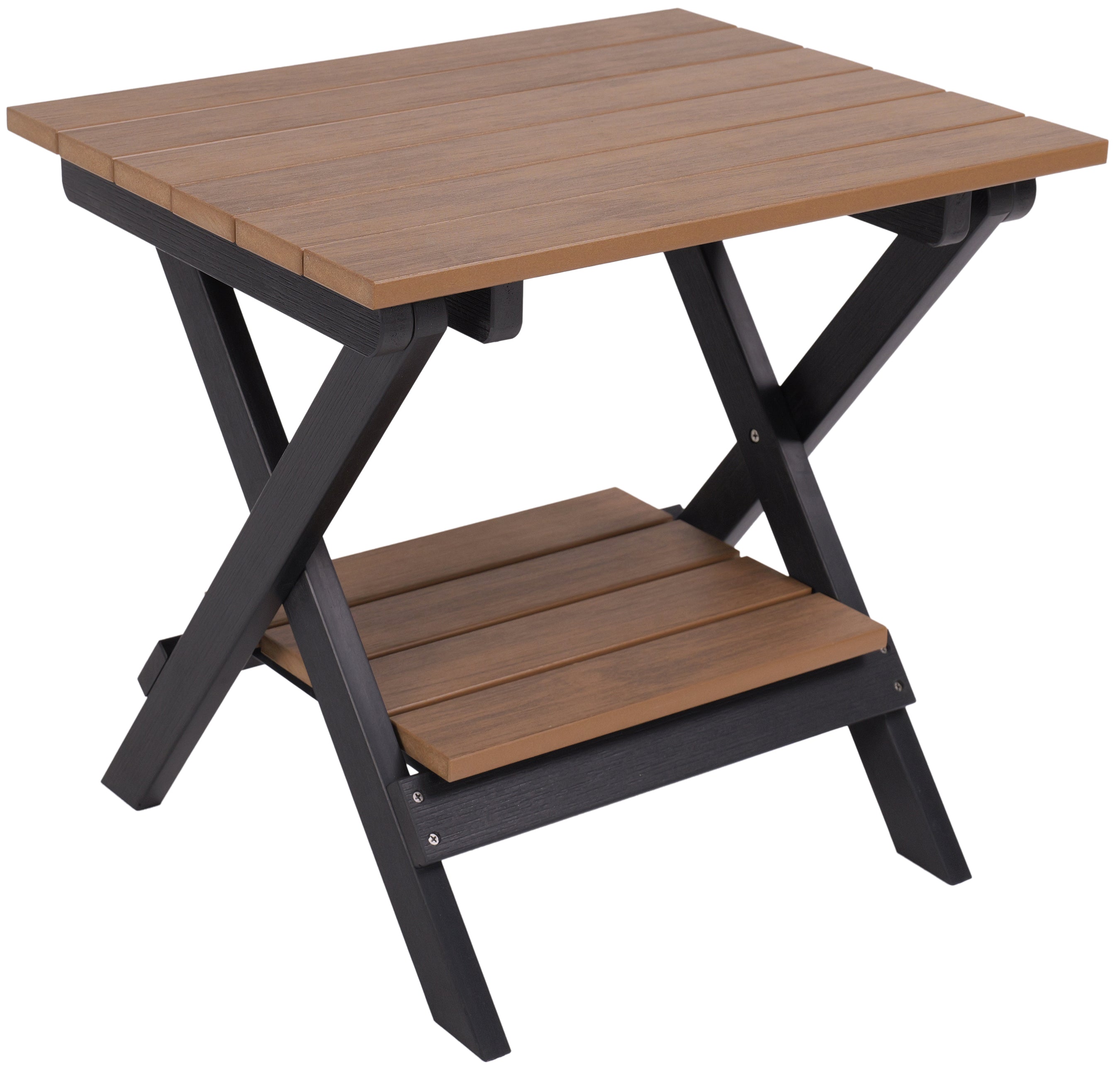 Folding Side Table With Removable Serving Tray - Ships Fully Assembled