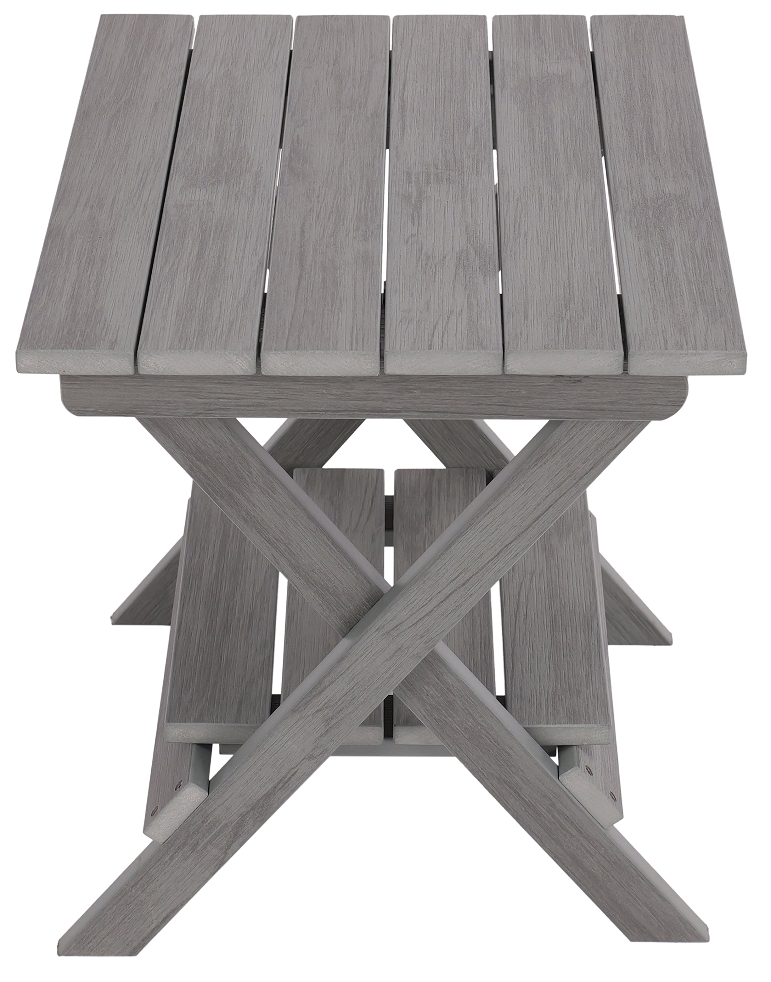 Folding Side Table With Removable Serving Tray - Ships Fully Assembled