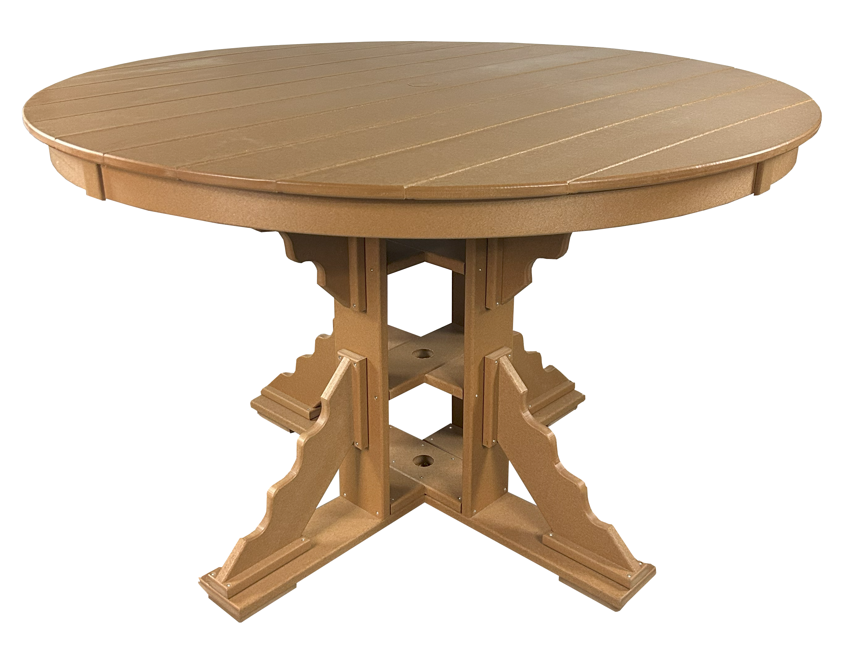 7-Piece 60”rd. Bridgewater Dining Set With Built In Cupholders