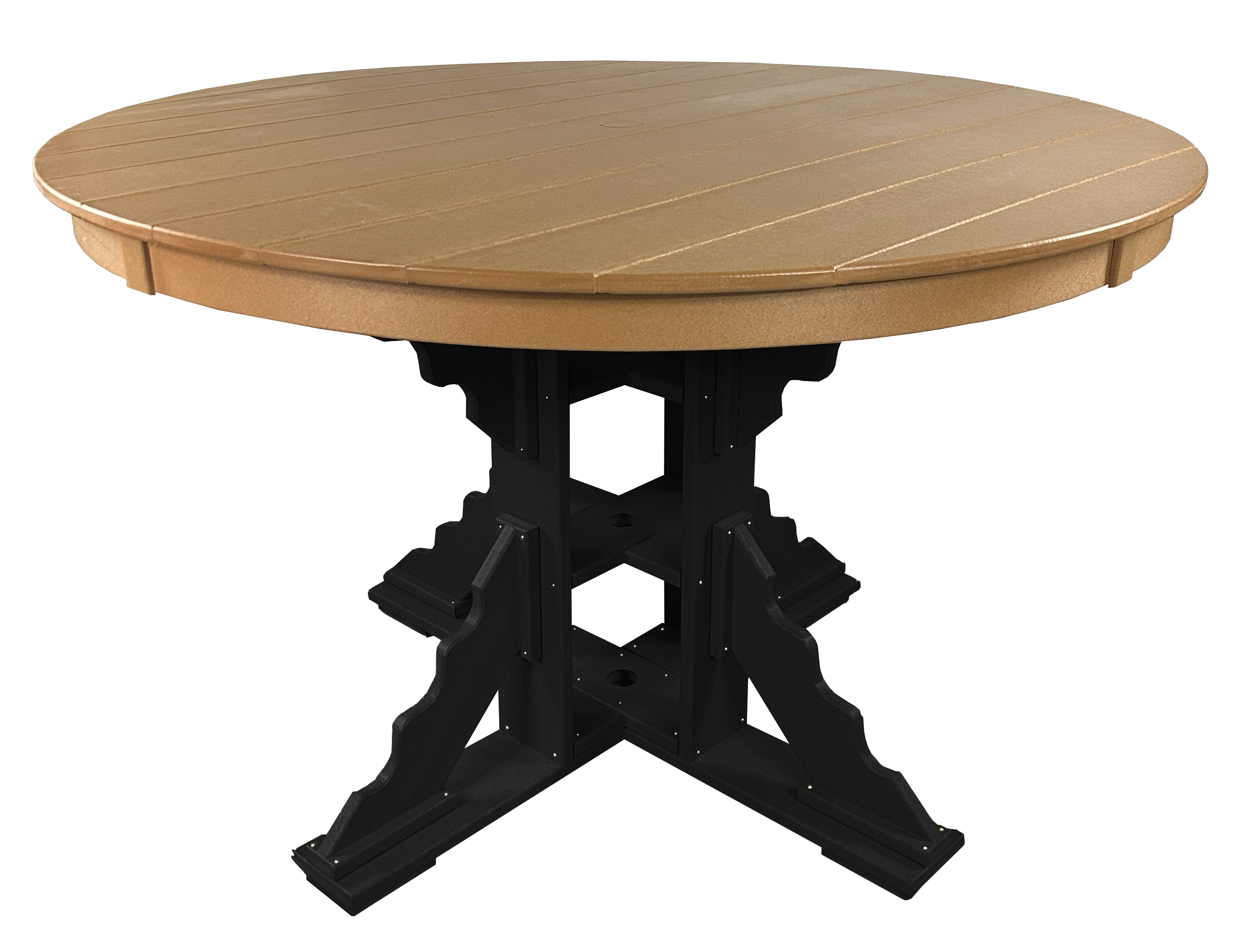 7-Piece 60”rd. Bridgewater Dining Set With Built In Cupholders
