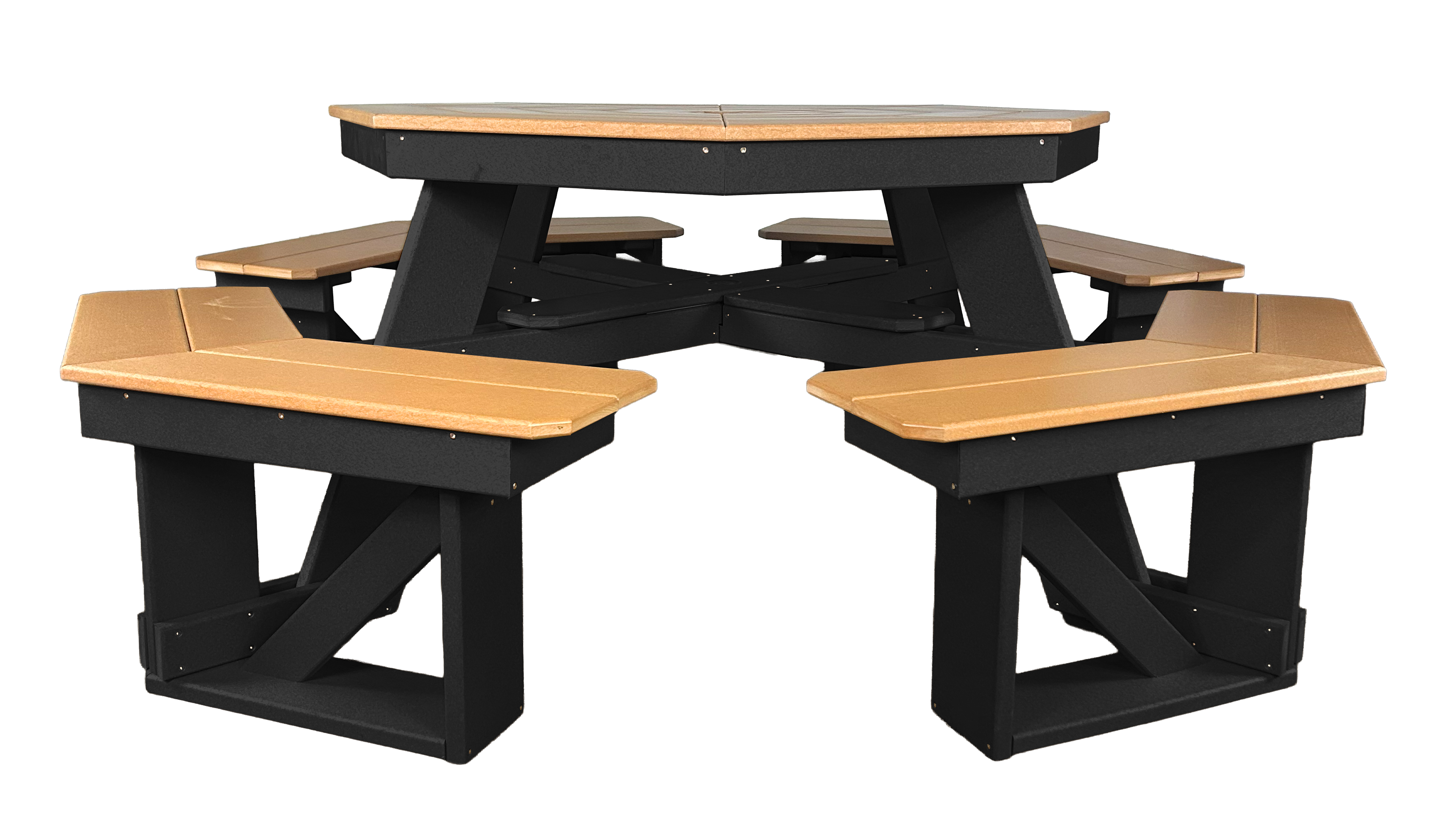 8-Person Hillside Octagon Table With Umbrella Hole & Plug