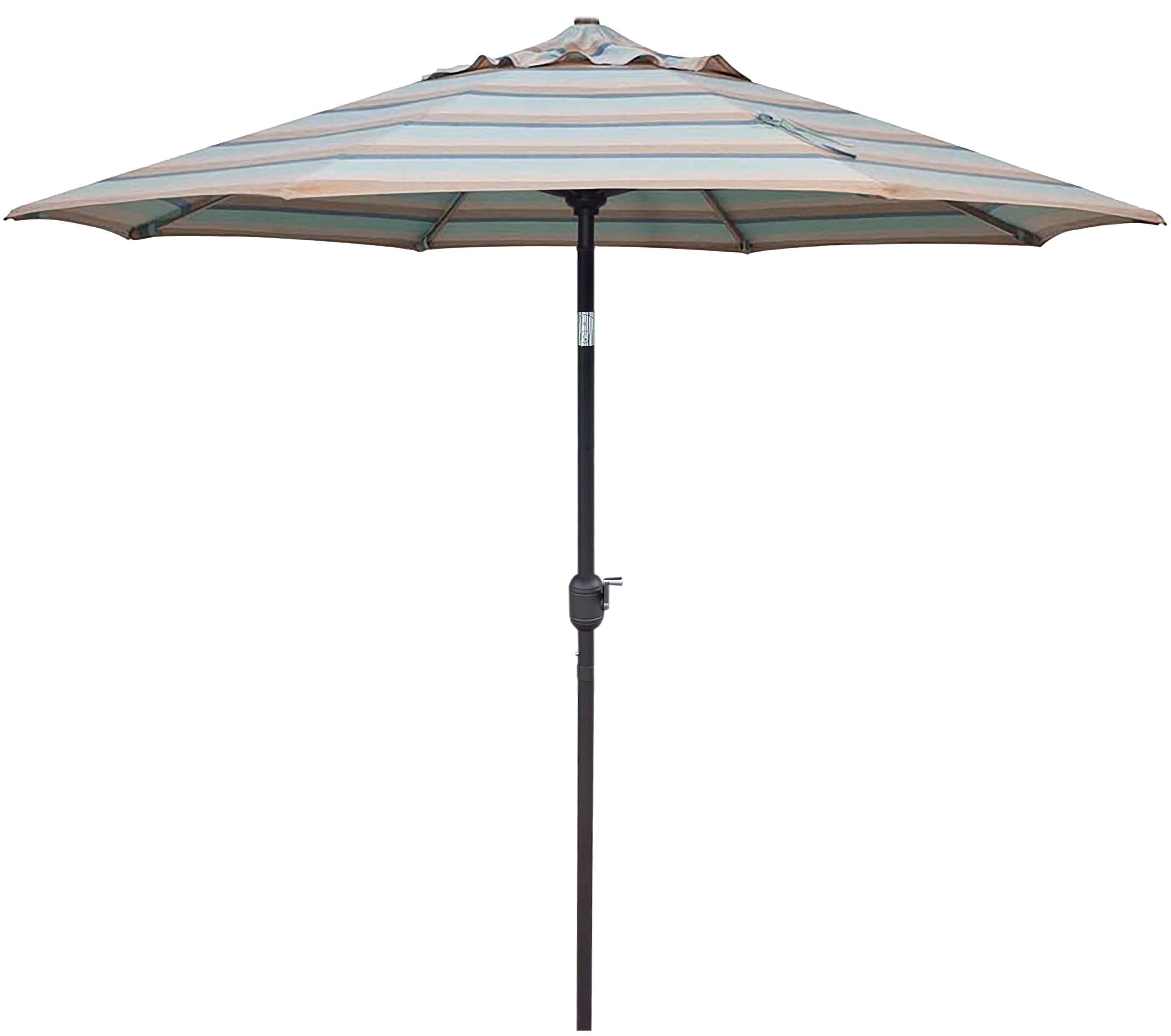 9'ft Patio Umbrella Push Button Tilt Sunbrella® Double Wind Vents