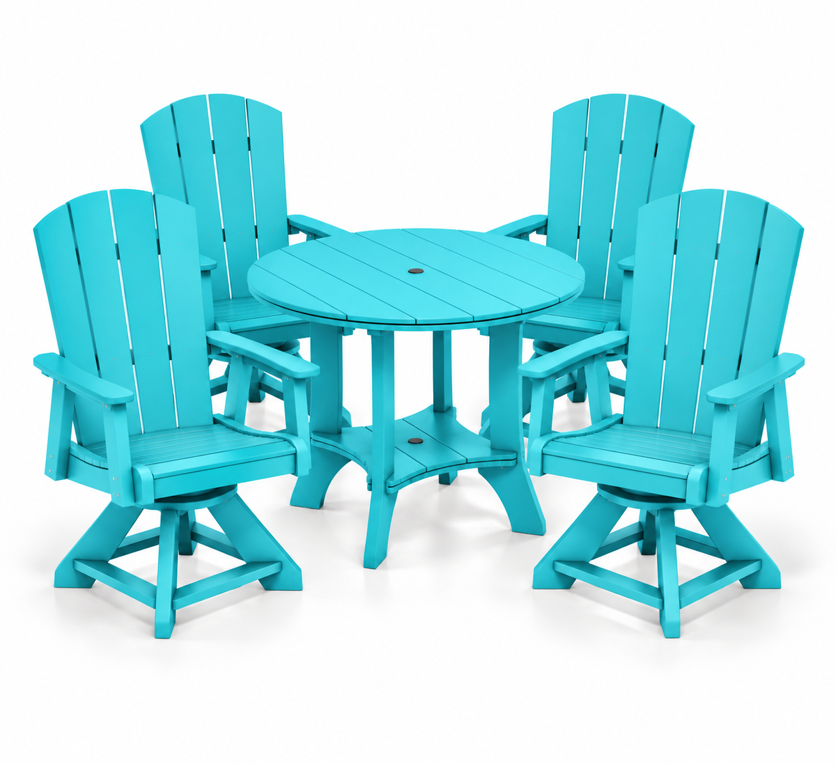 5-Piece Haven 36" Round Swivel Dining Set