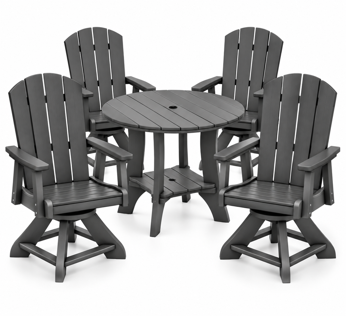 5-Piece Haven 36" Round Swivel Dining Set