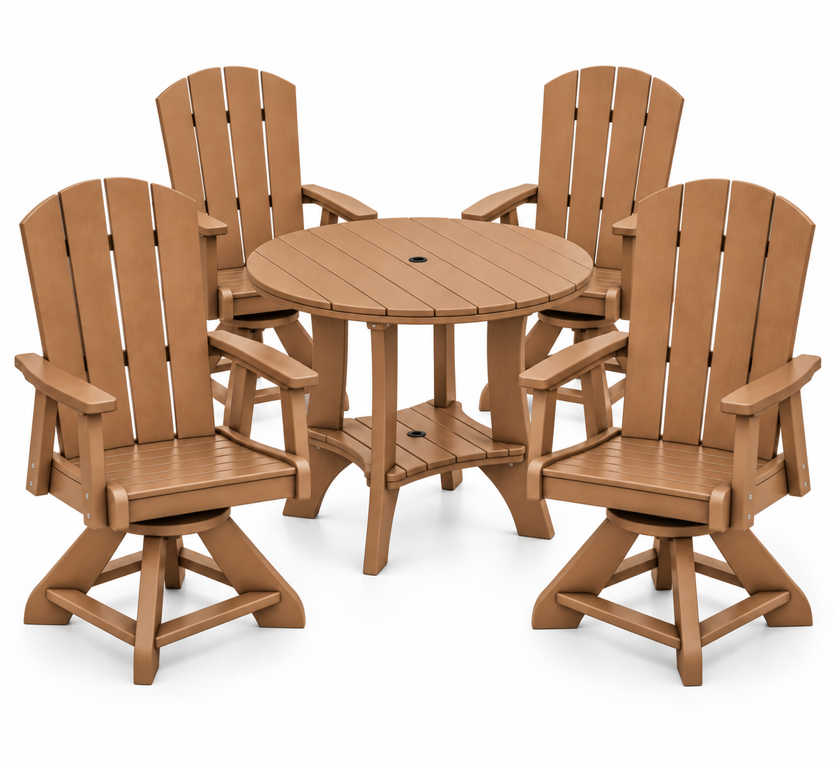 5-Piece Haven 36" Round Swivel Dining Set