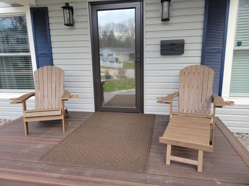 Folding Adirondack Chair with Built in Footrest & Cup/Wine Holders King Size