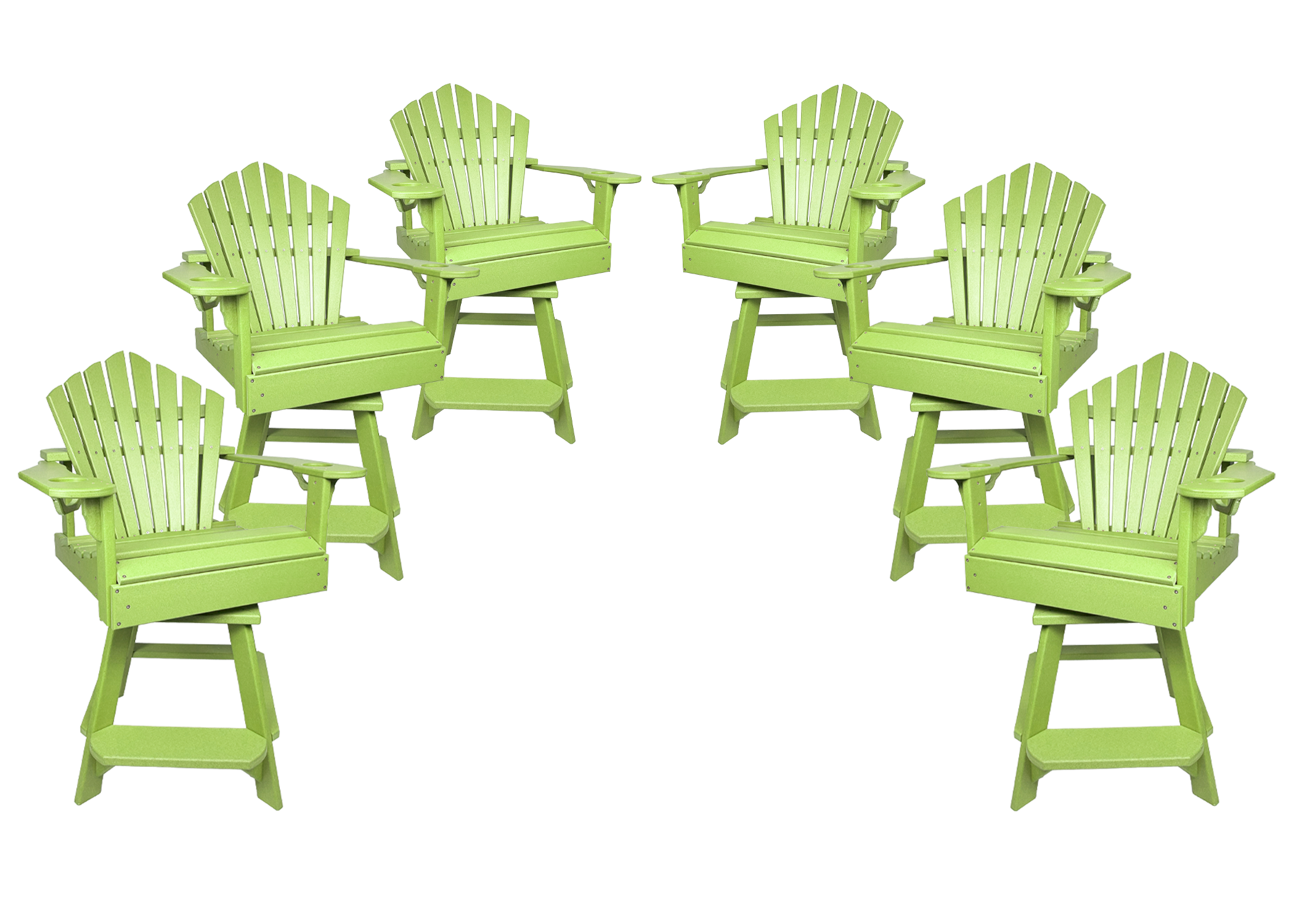 Set of 6 - Bridgewater Swivel Counter Chairs