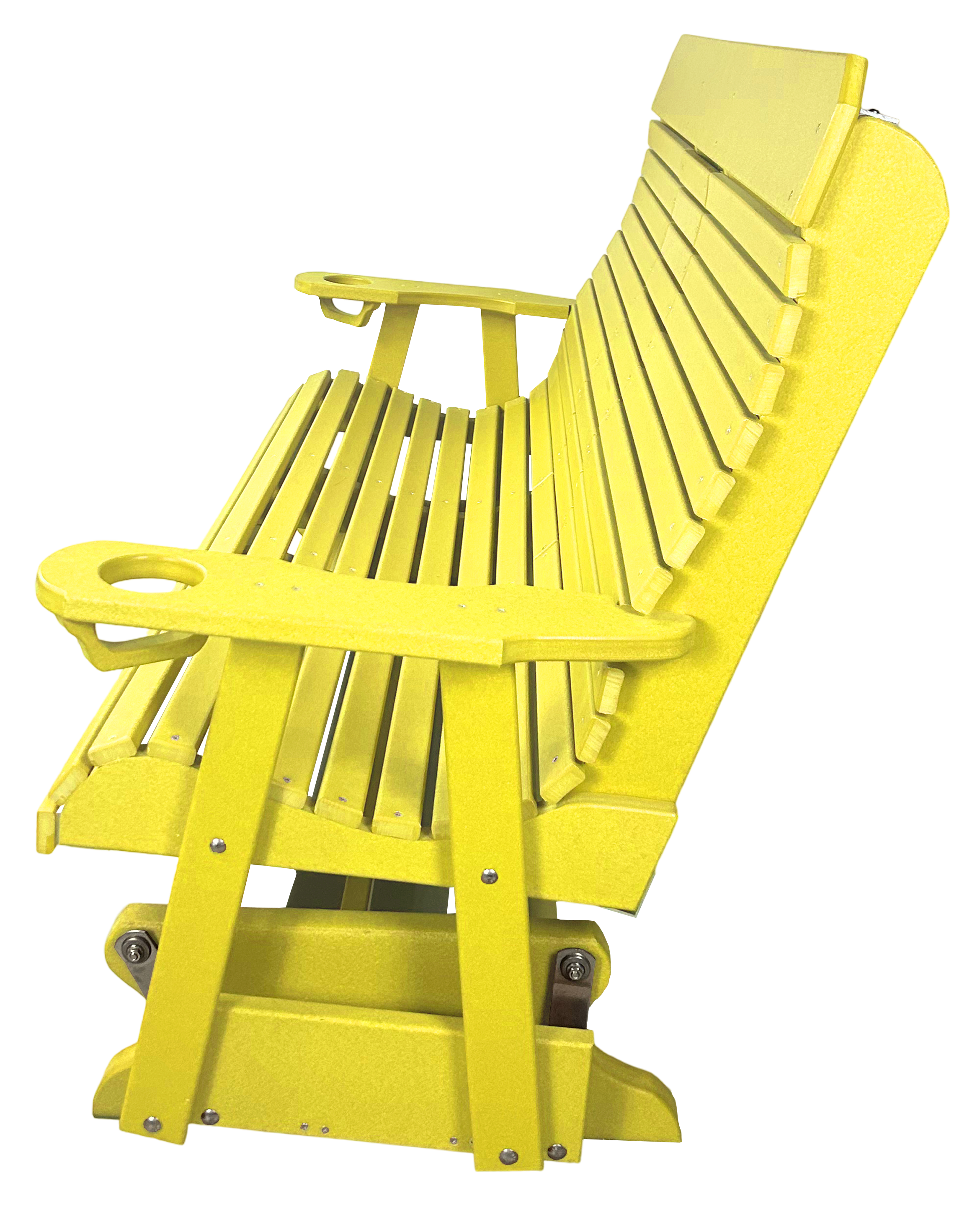 5’ft Rolled Back Loveseat Glider With Fold Down Console