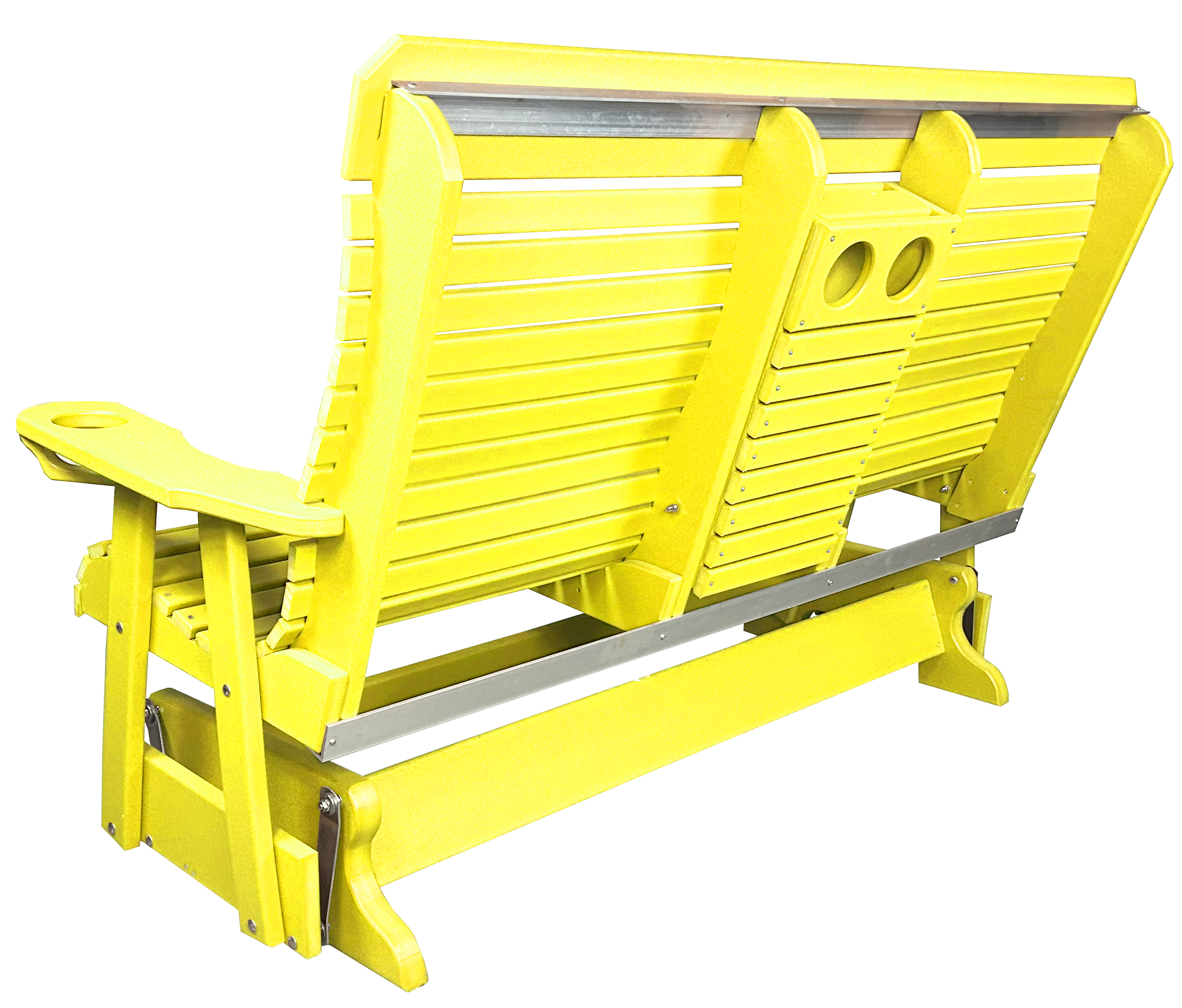5’ft Rolled Back Loveseat Glider With Fold Down Console
