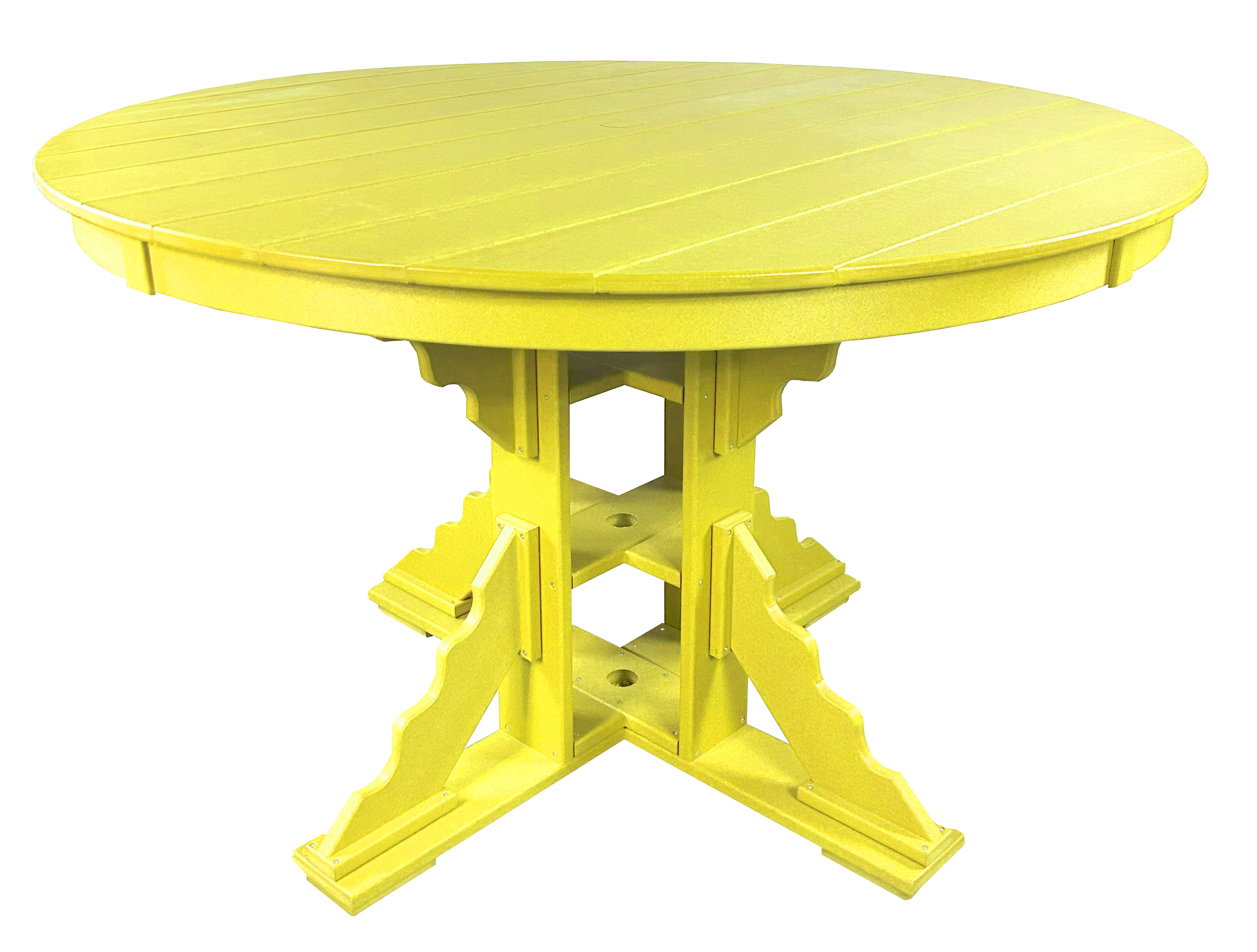 7-Piece 60”rd. Bridgewater Dining Set With Built In Cupholders