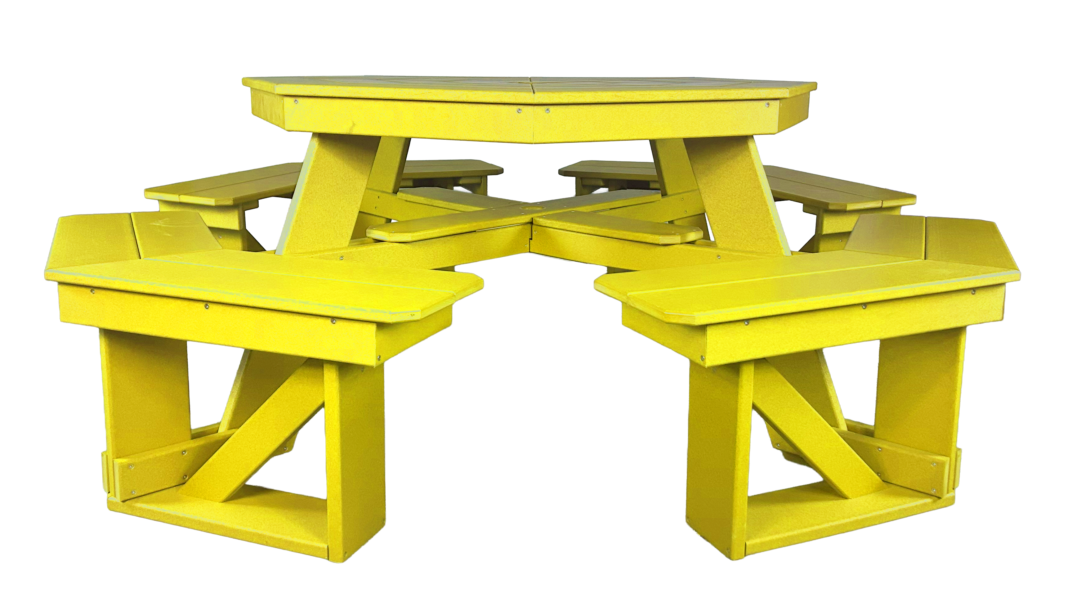 8-Person Hillside Octagon Table With Umbrella Hole & Plug
