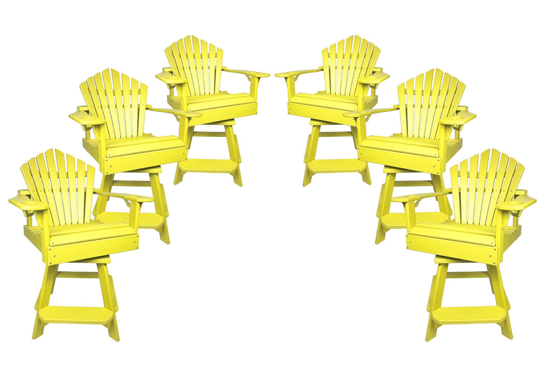 Set of 6 - Bridgewater Swivel Counter Chairs