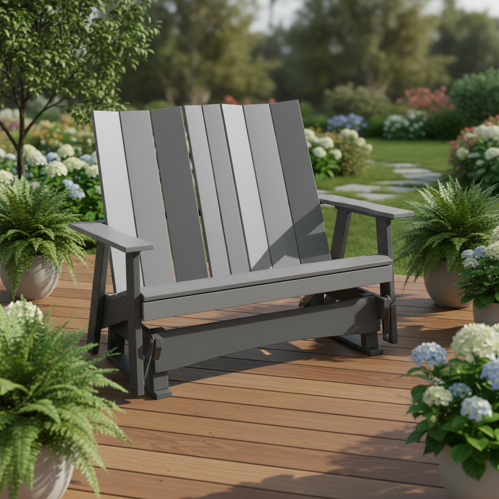DuraWeather Poly MODERN 4 GLIDER BENCH