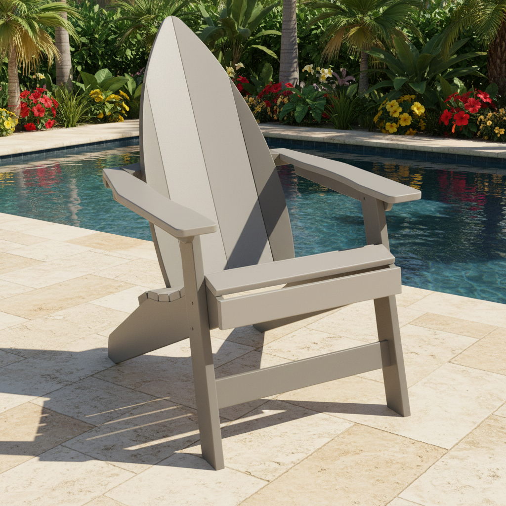 DuraWeather Poly SURFBOARD ADIRONDACK-NOSE CHAIR
