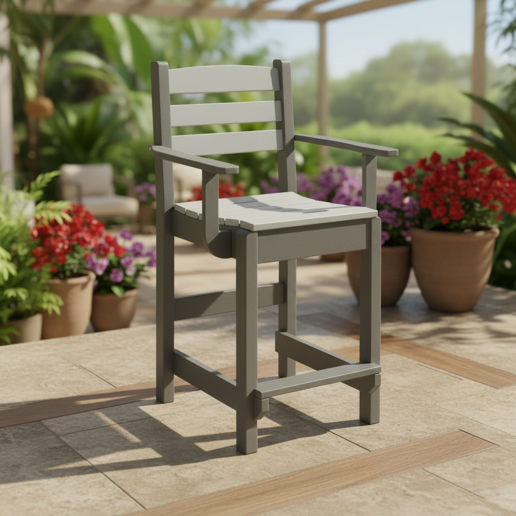 DuraWeather Poly DINING CAPTAIN CHAIR