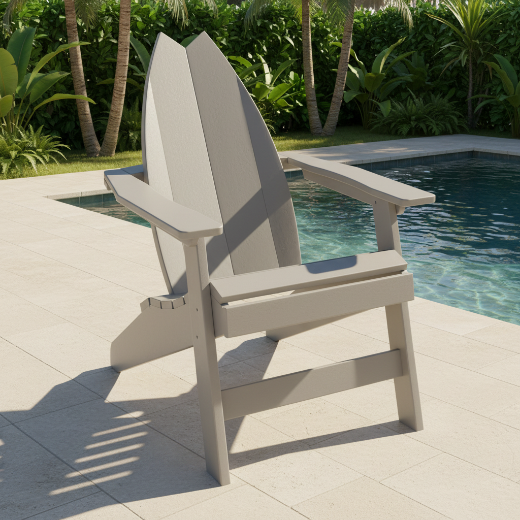 DuraWeather Poly SURFBOARD ADIRONDACK-TAIL CHAIR