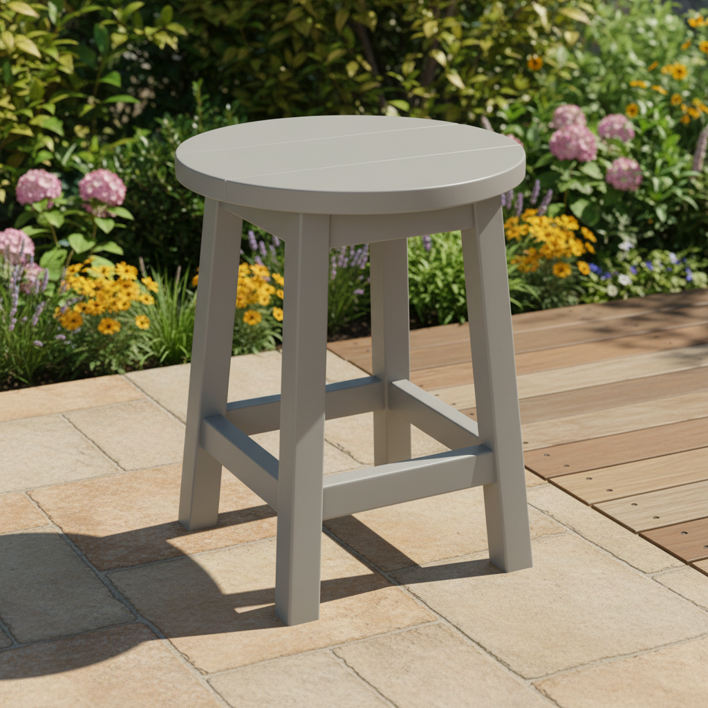 DuraWeather Poly ROUND BAR STOOL