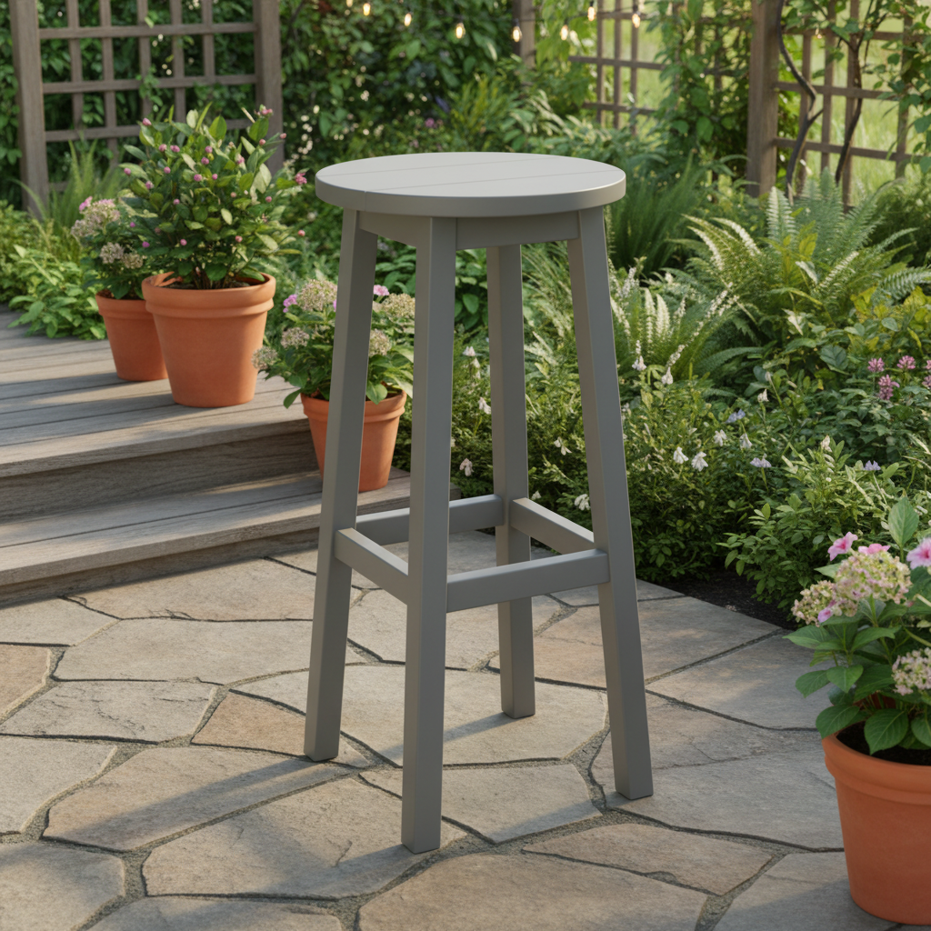DuraWeather Poly ROUND BAR STOOL