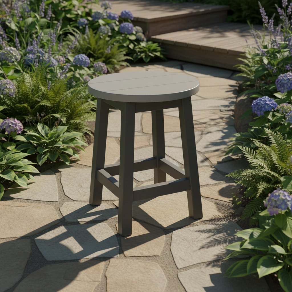DuraWeather Poly ROUND BAR STOOL