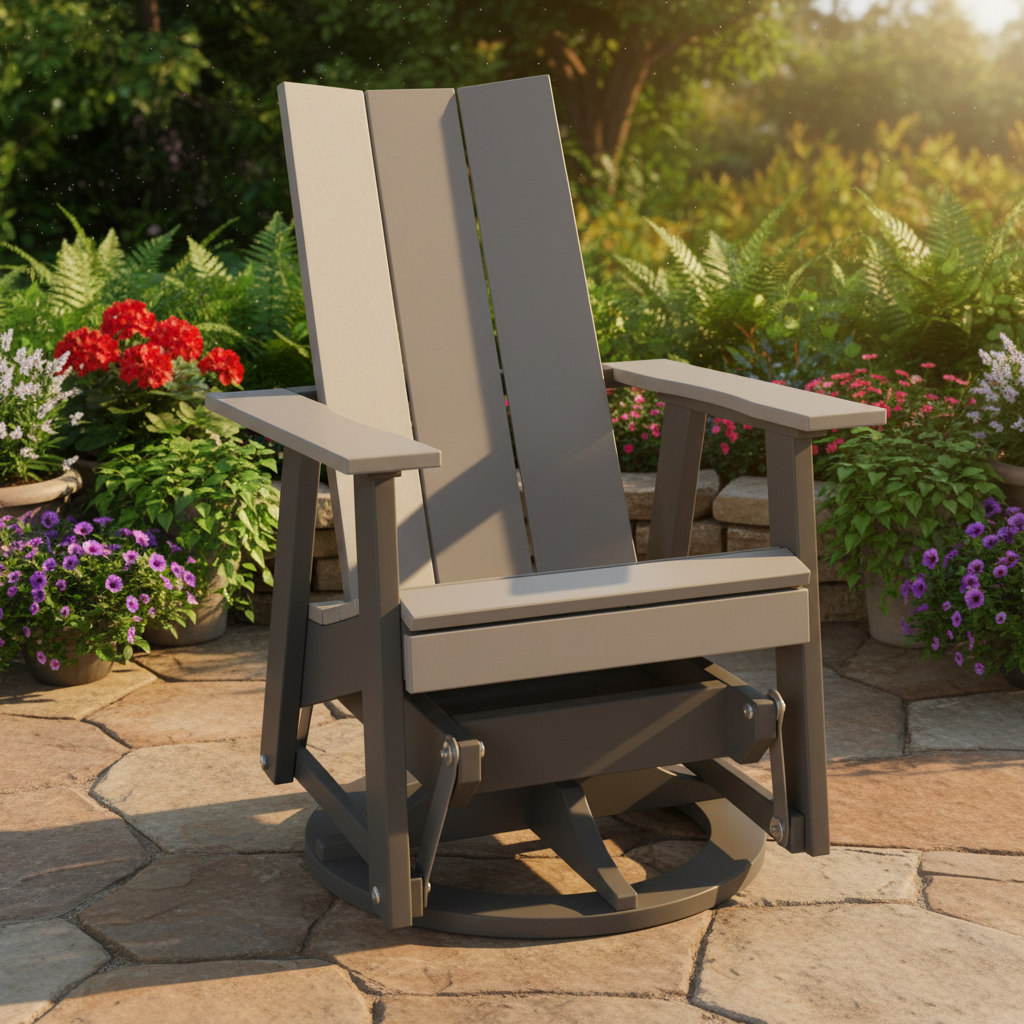 DuraWeather Poly MODERN SWIVEL GLIDER