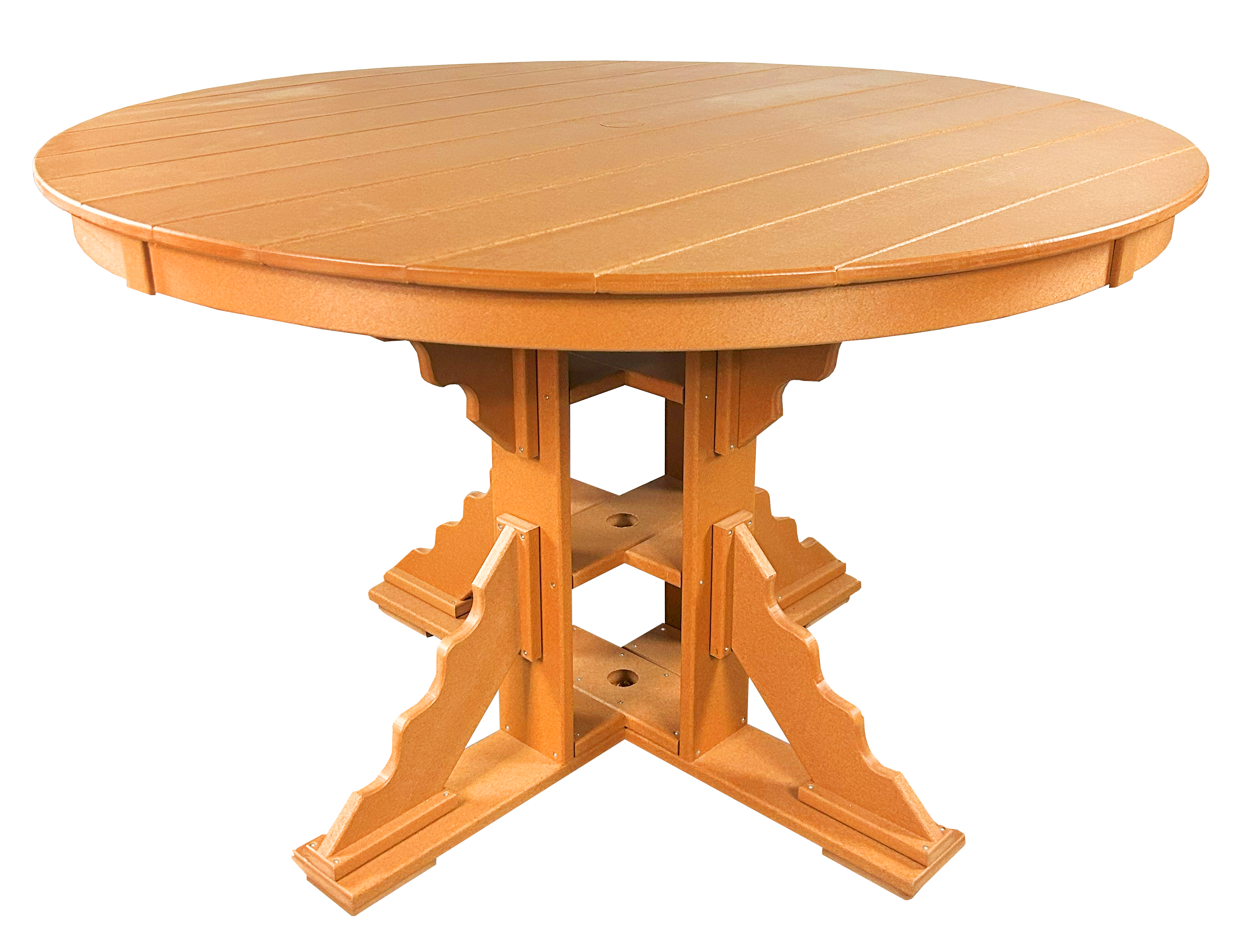 7-Piece 60”rd. Bridgewater Dining Set With Built In Cupholders