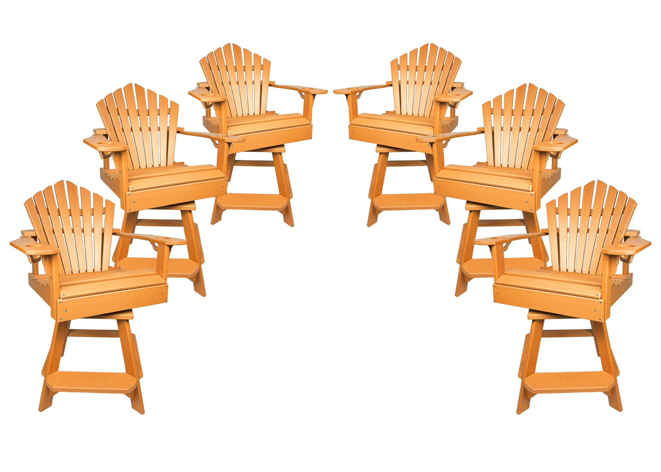 Set of 6 - Bridgewater Swivel Counter Chairs
