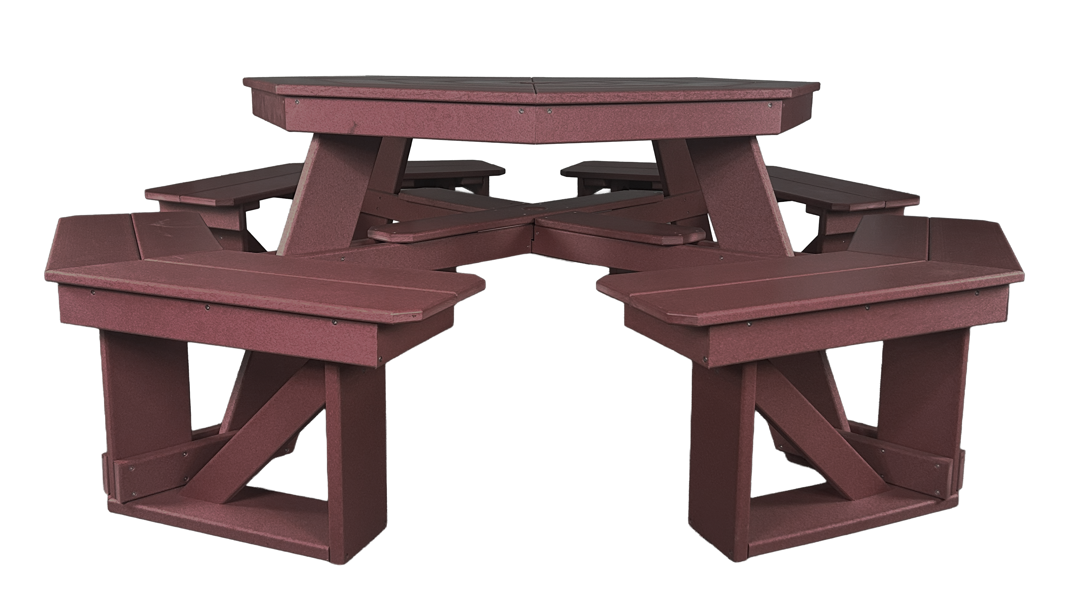 8-Person Hillside Octagon Table With Umbrella Hole & Plug
