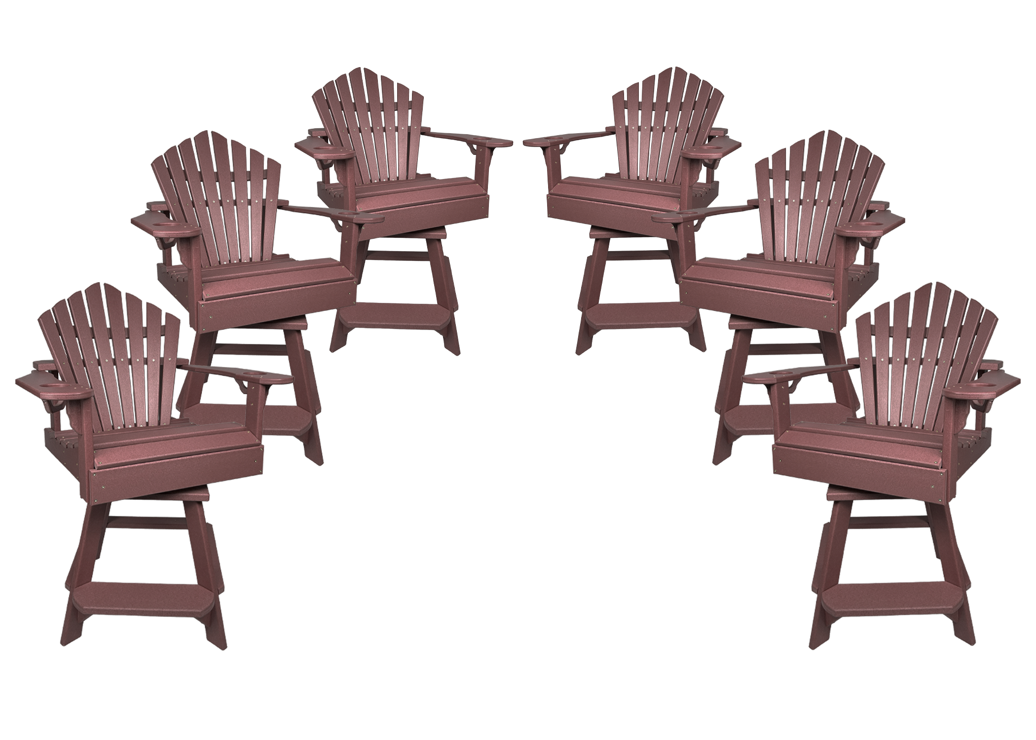 Set of 6 - Bridgewater Swivel Counter Chairs