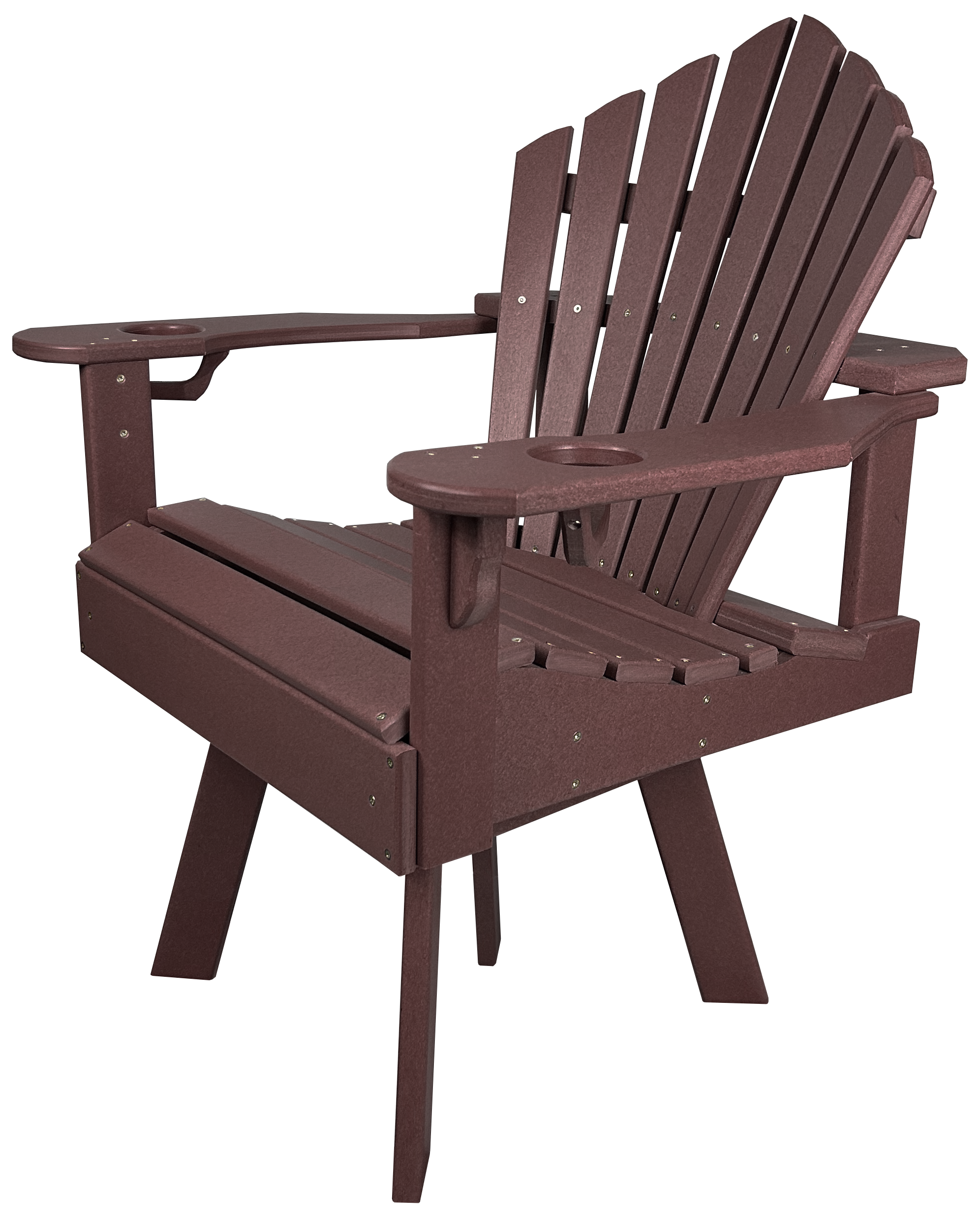 7-Piece 60”rd. Bridgewater Swivel Dining Set With Built In Cupholders