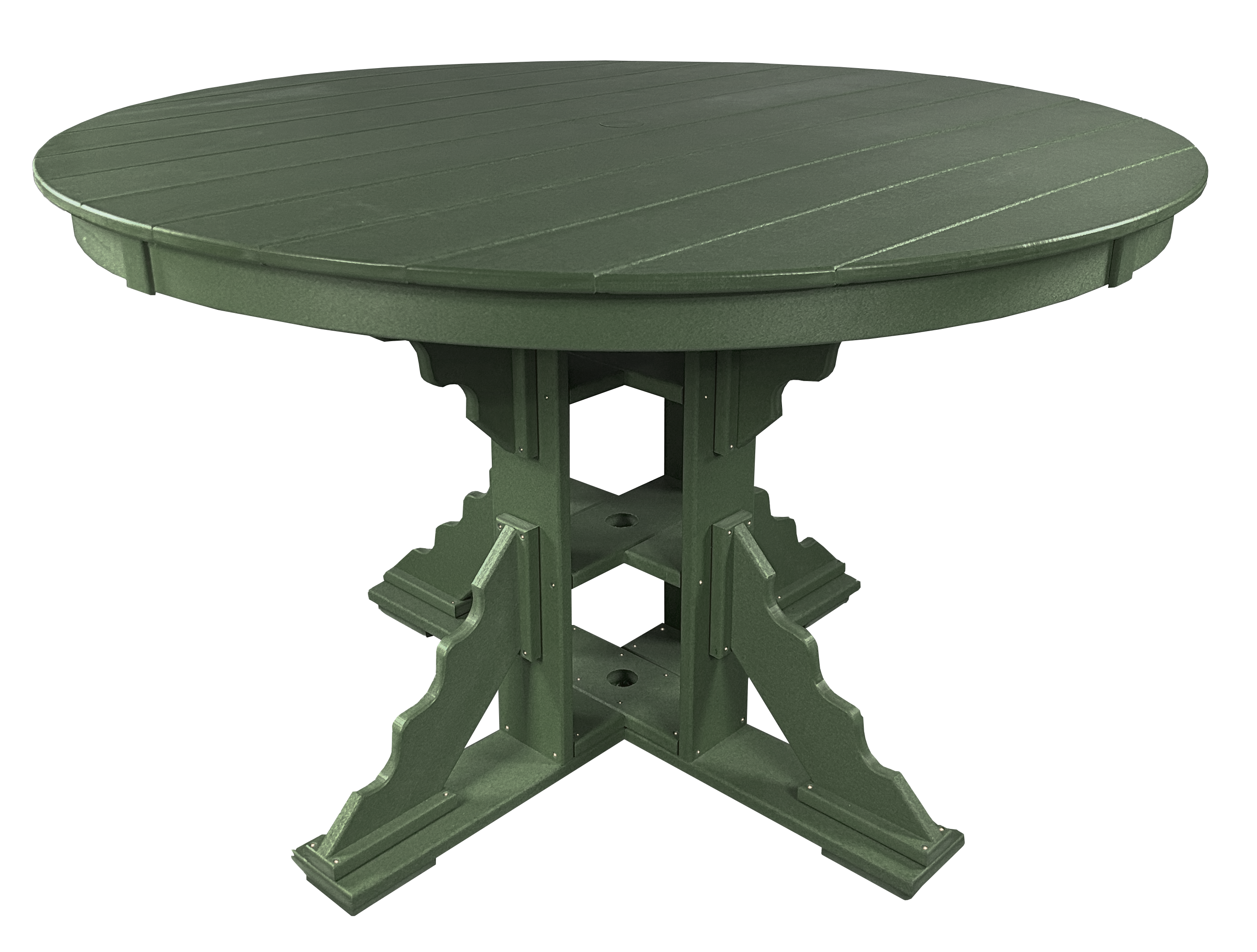 7-Piece 60”rd. Bridgewater Dining Set With Built In Cupholders