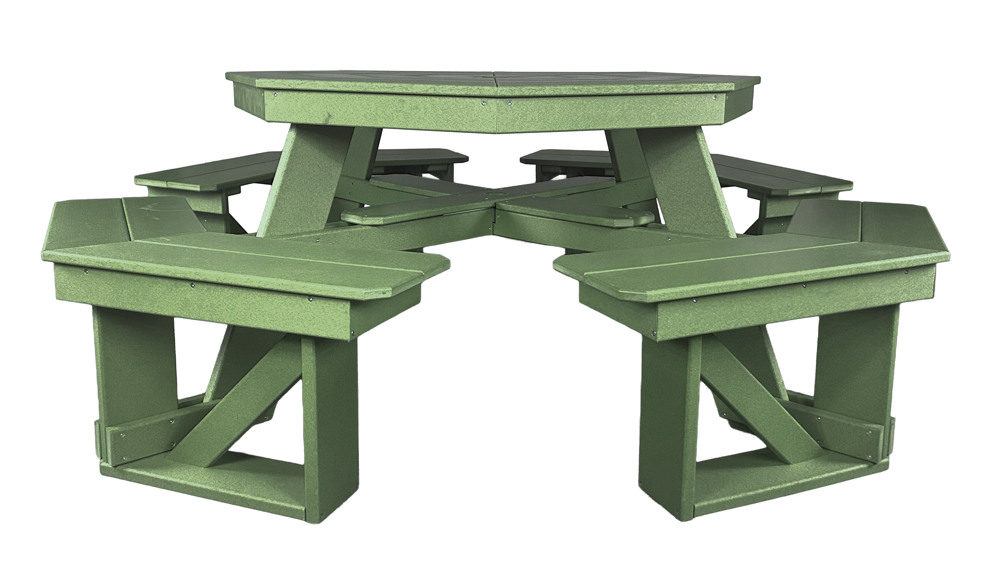 8-Person Hillside Octagon Table With Umbrella Hole & Plug