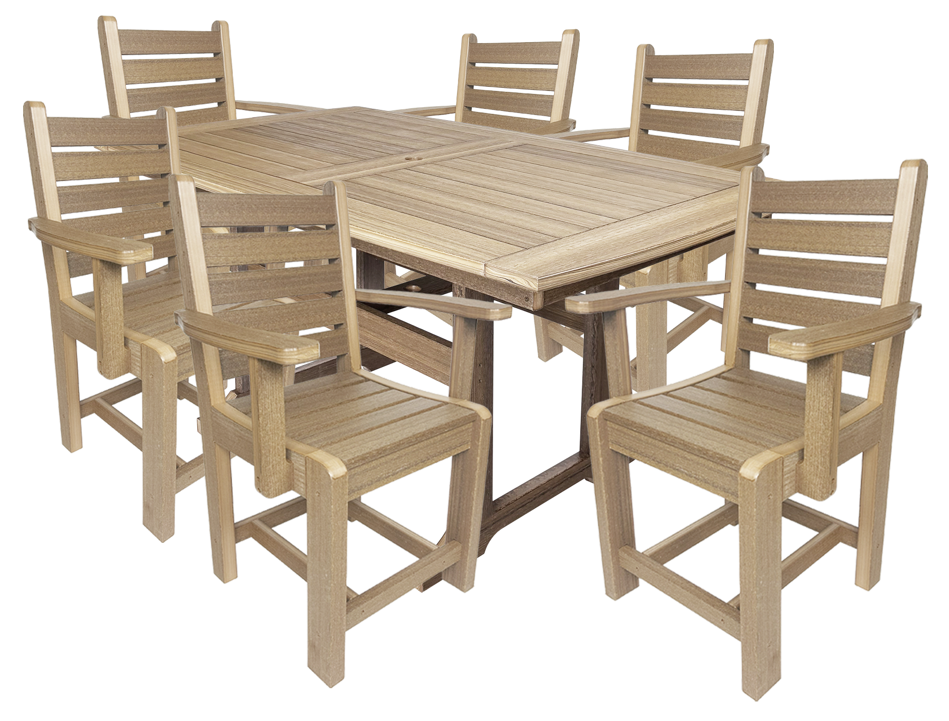 Ovation 7-Piece Dining Set (6) Arm Chairs
