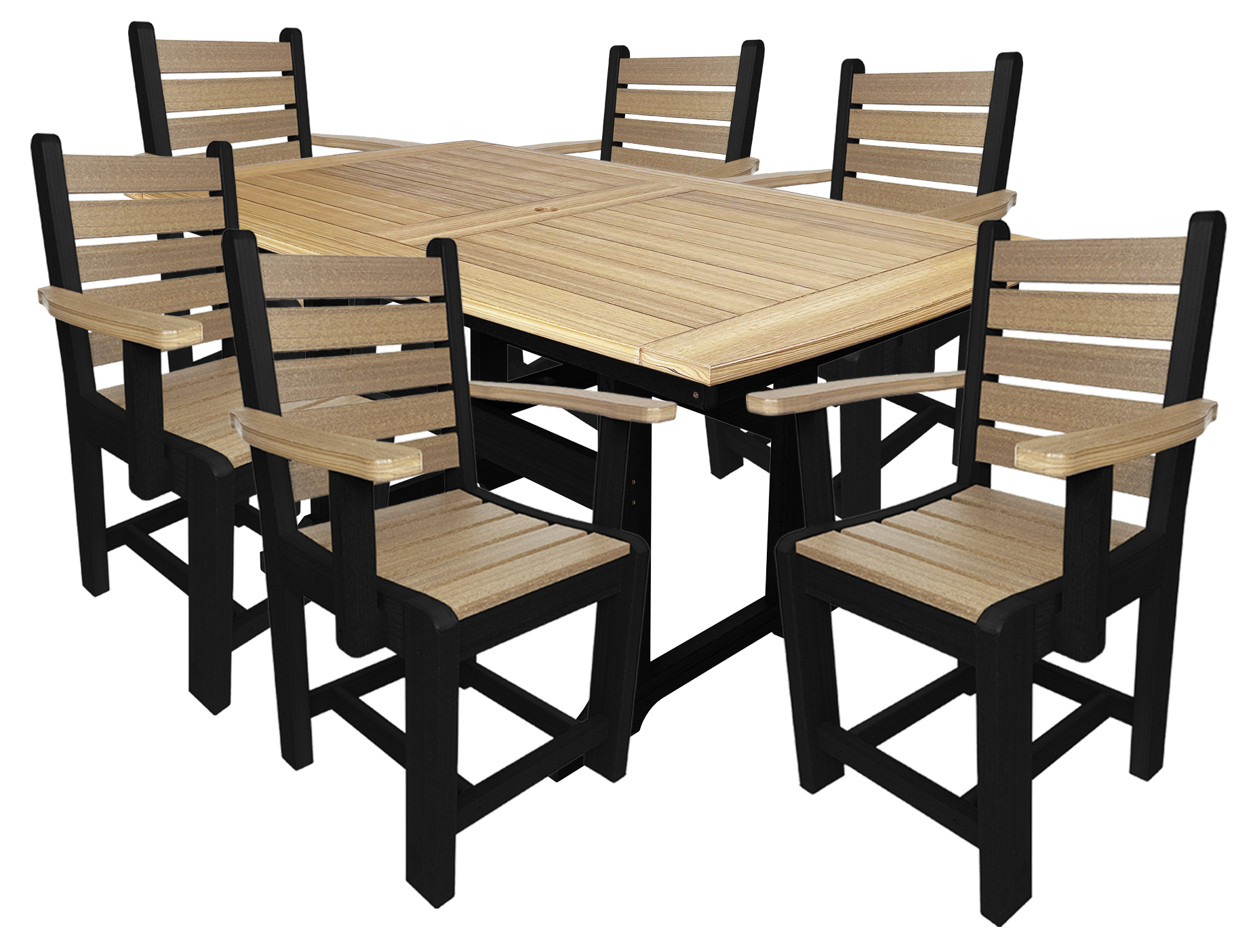 Ovation 7-Piece Dining Set (6) Arm Chairs