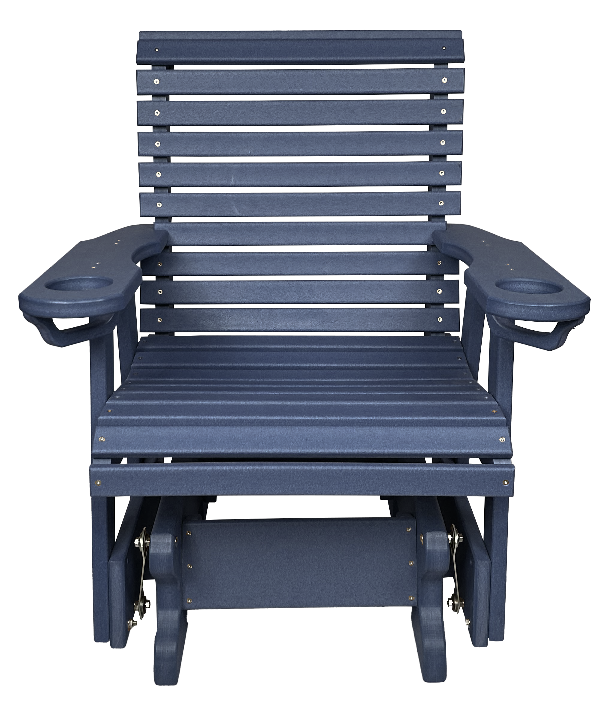 Set of 6 - Rolled Back Single Gliders With Built In Cup Holders