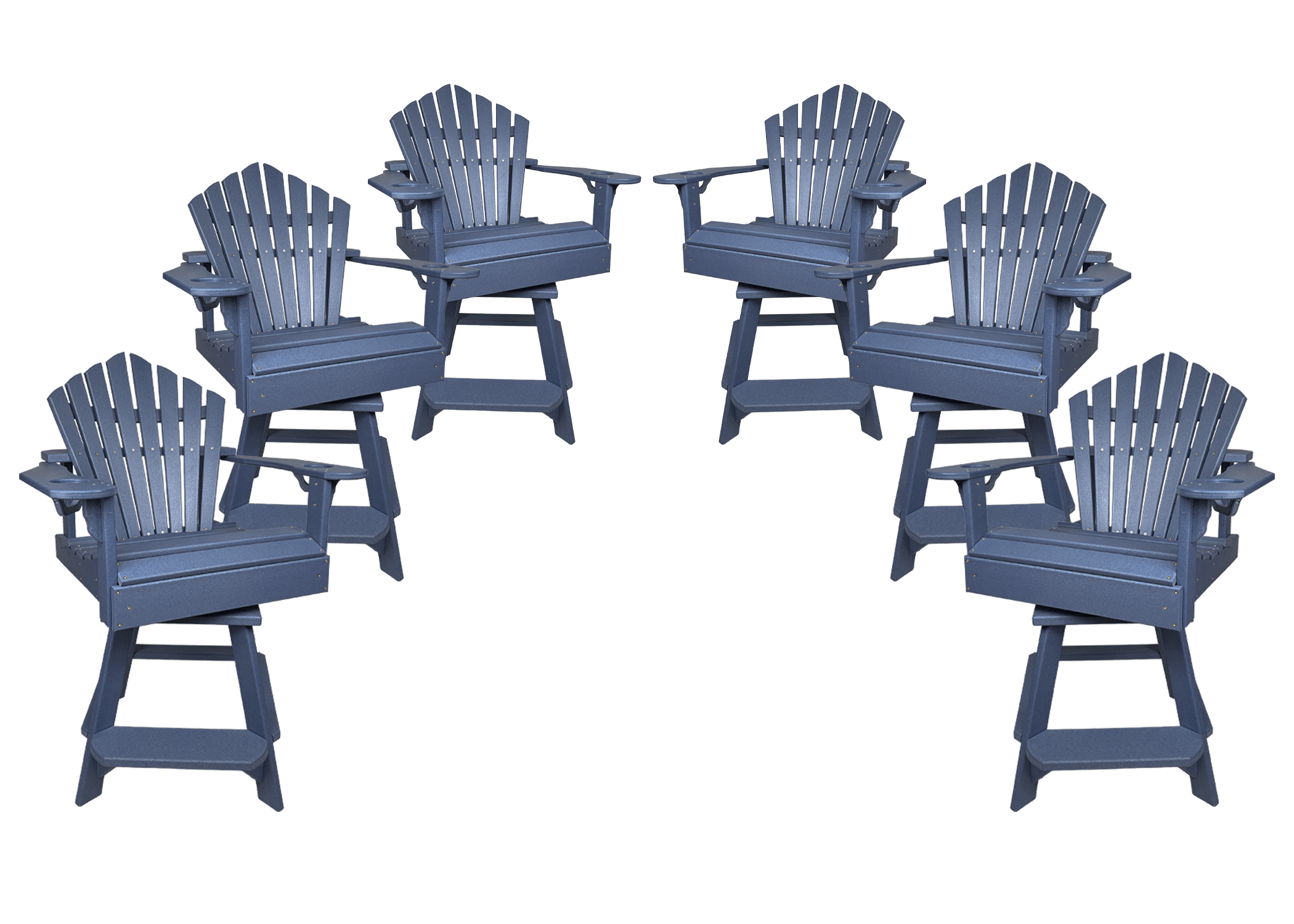 Set of 6 - Bridgewater Swivel Counter Chairs