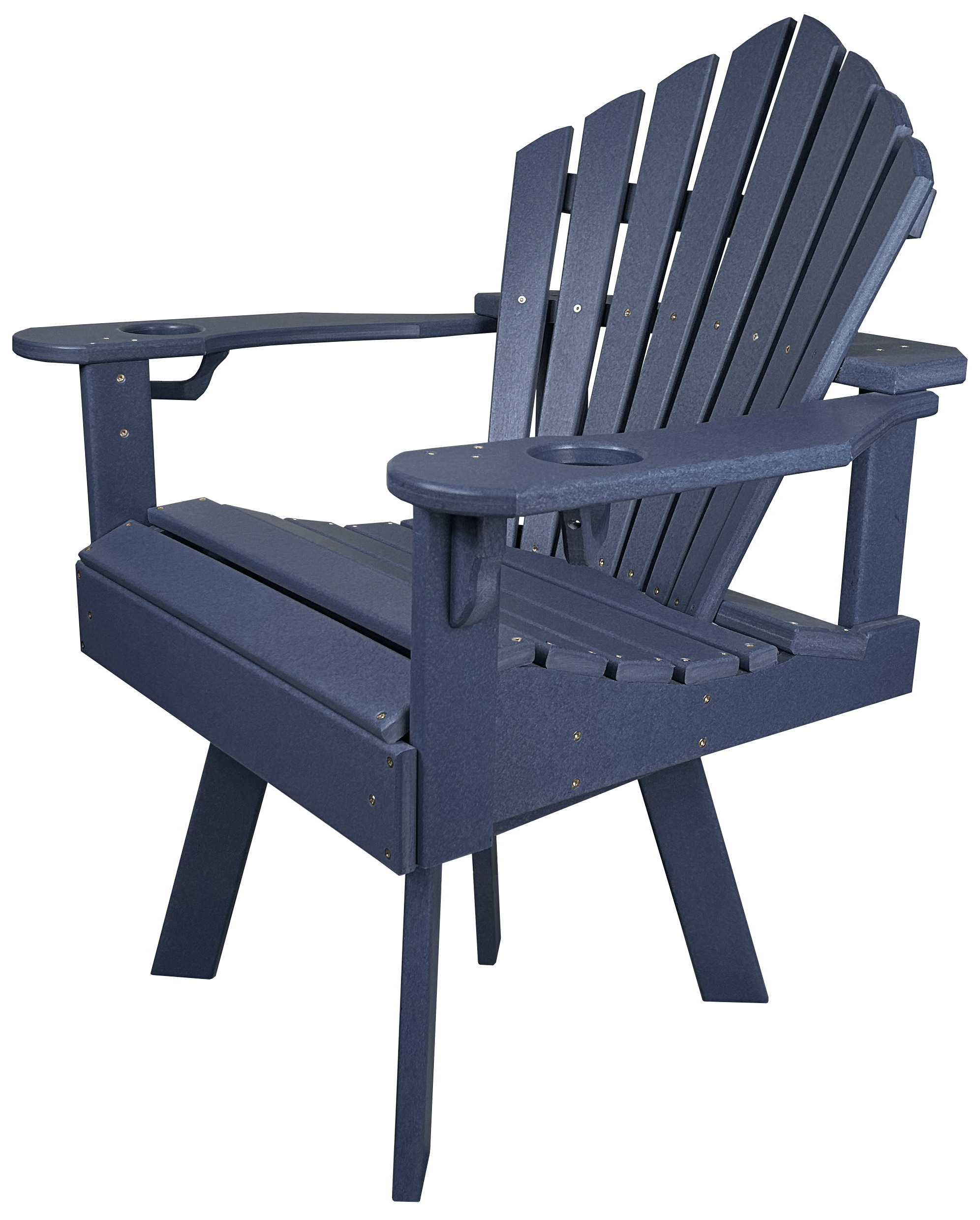 5-Piece 44”rd. Bridgewater Swivel Dining Set With Built In Cupholders