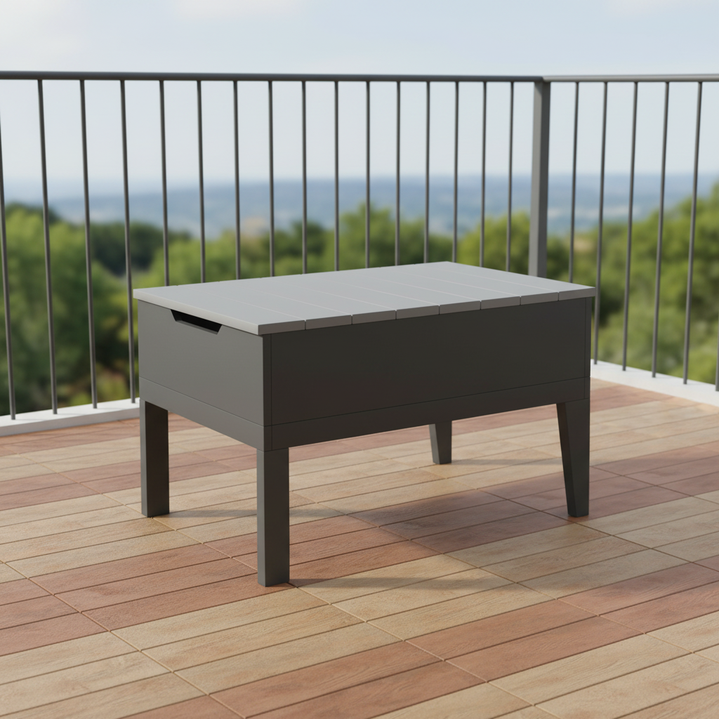 DuraWeather Poly BREEZE DEEP SEAT STORAGE/ICE TABLE