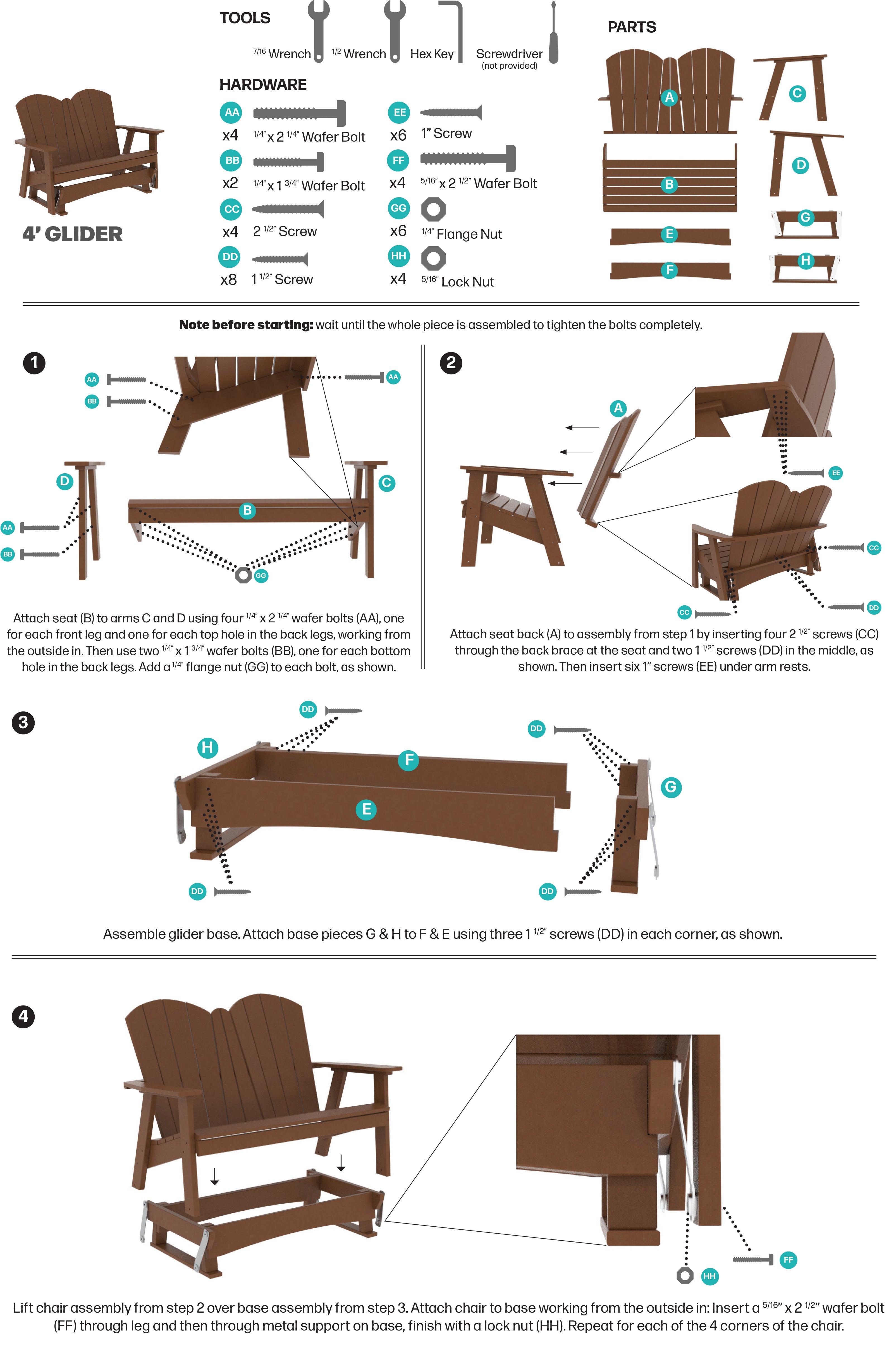 Maybeck 4'ft Double Glider