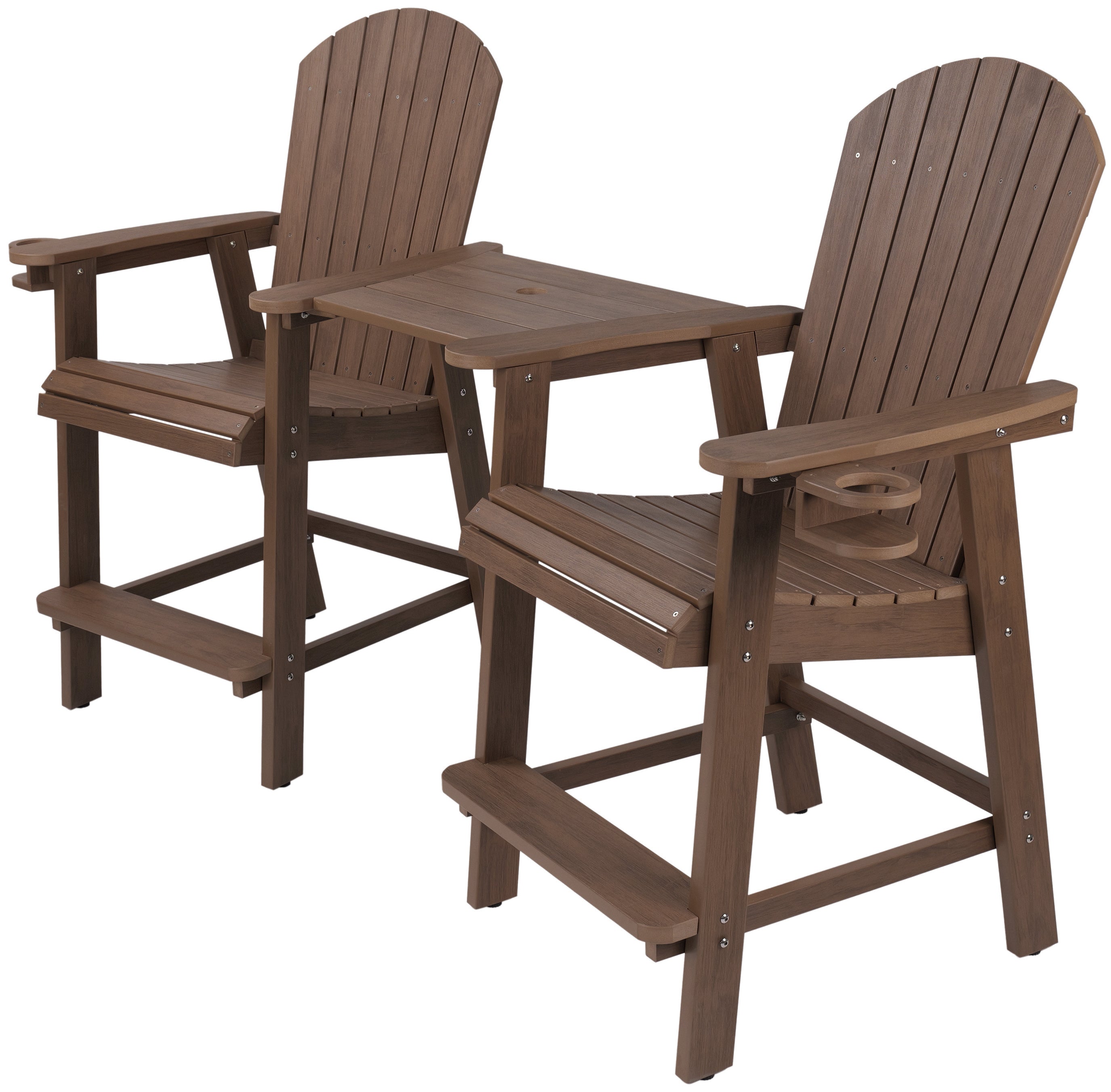 Counter Height Bistro Tete-a-tete With Cupholders
