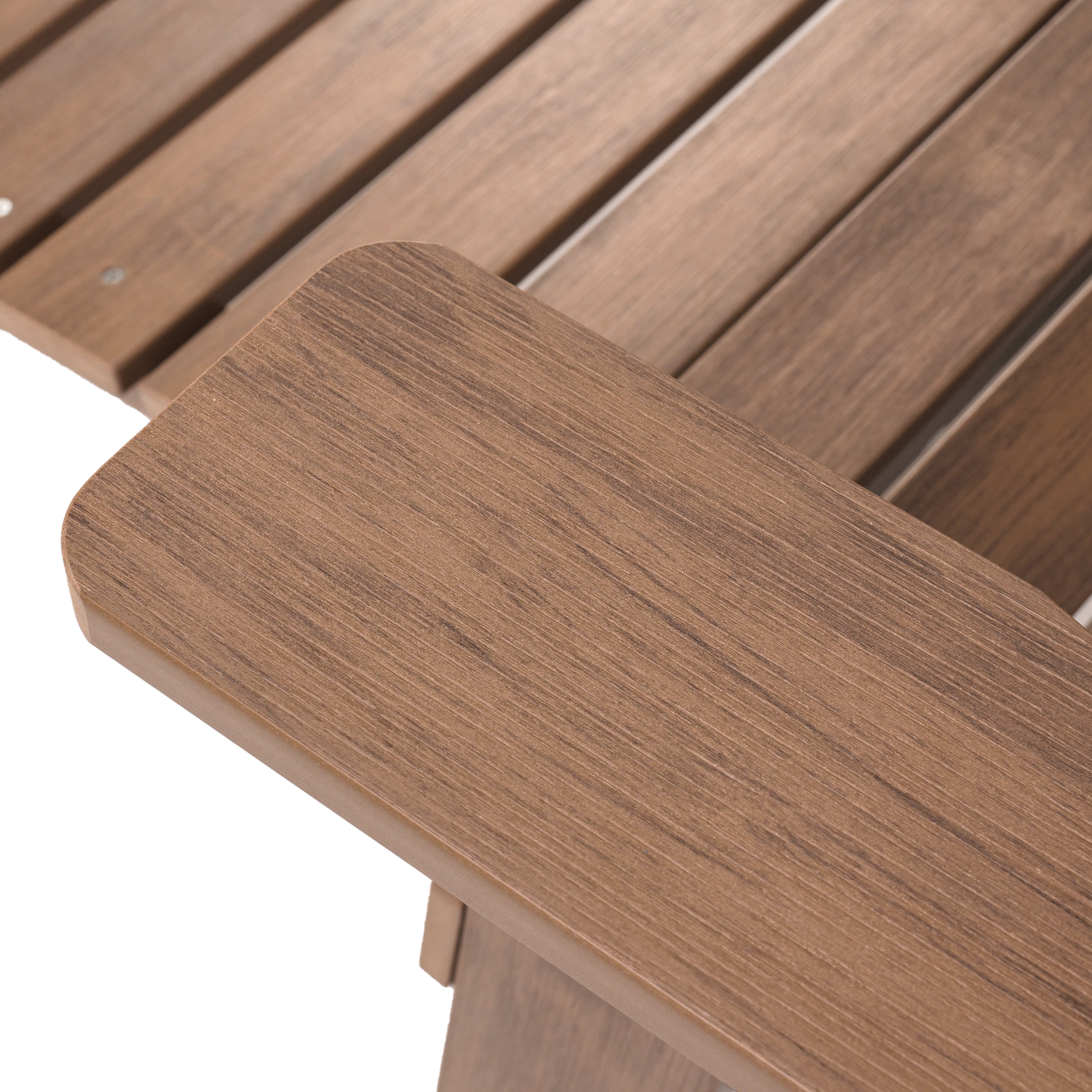 Folding Adirondack Chair with Built in Footrest & Cup/Wine Holders King Size
