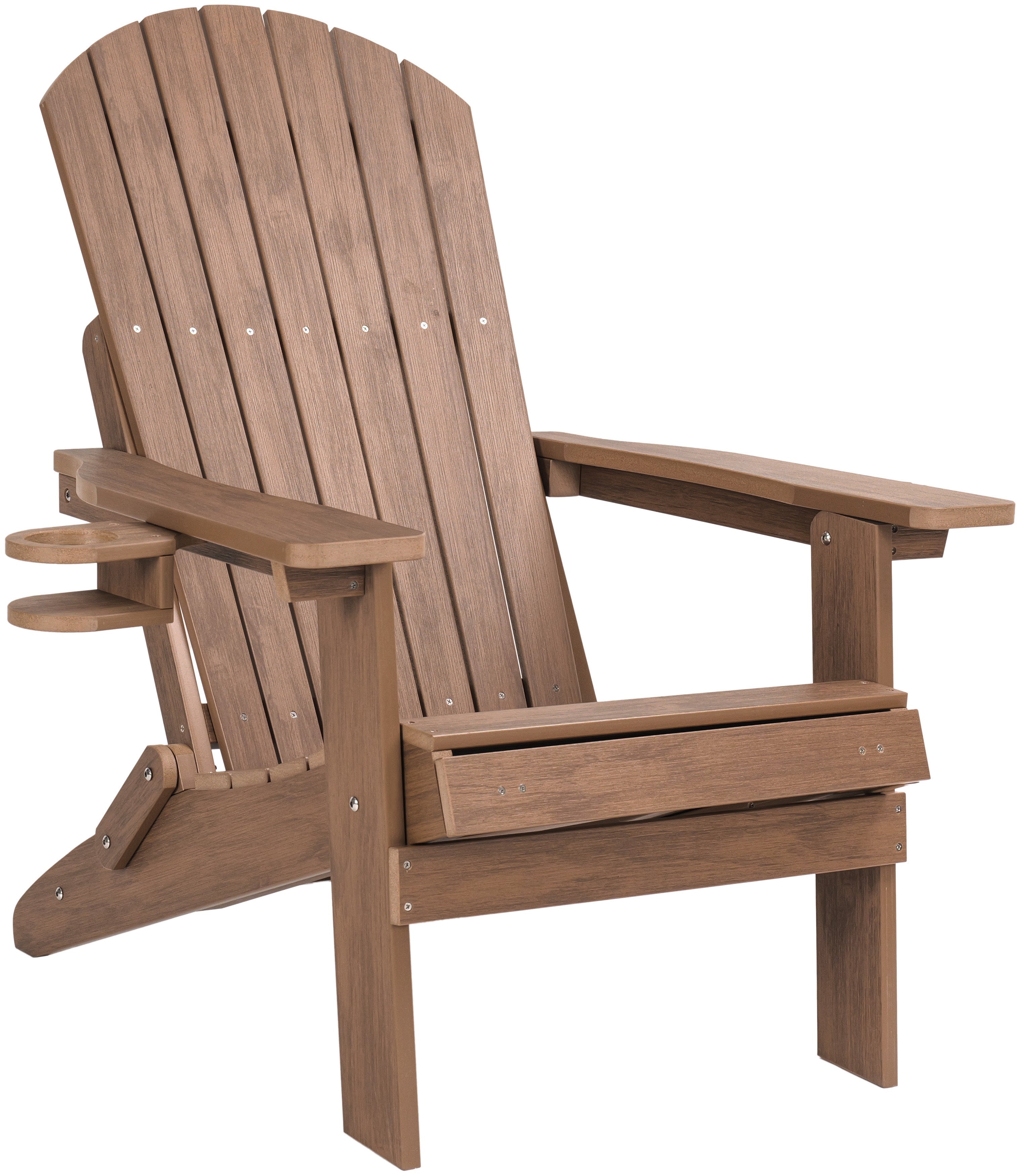 Folding Adirondack Chair with Built in Footrest & Cup/Wine Holders King Size