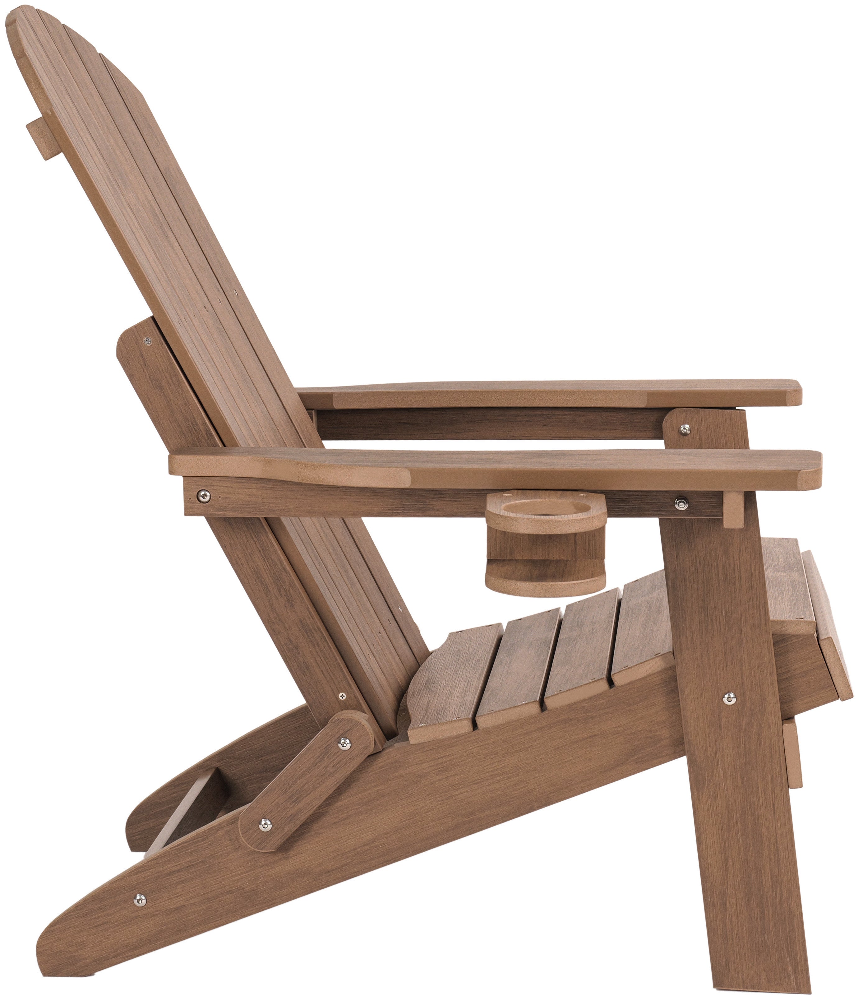 Folding Adirondack Chair with Built in Footrest & Cup/Wine Holders King Size