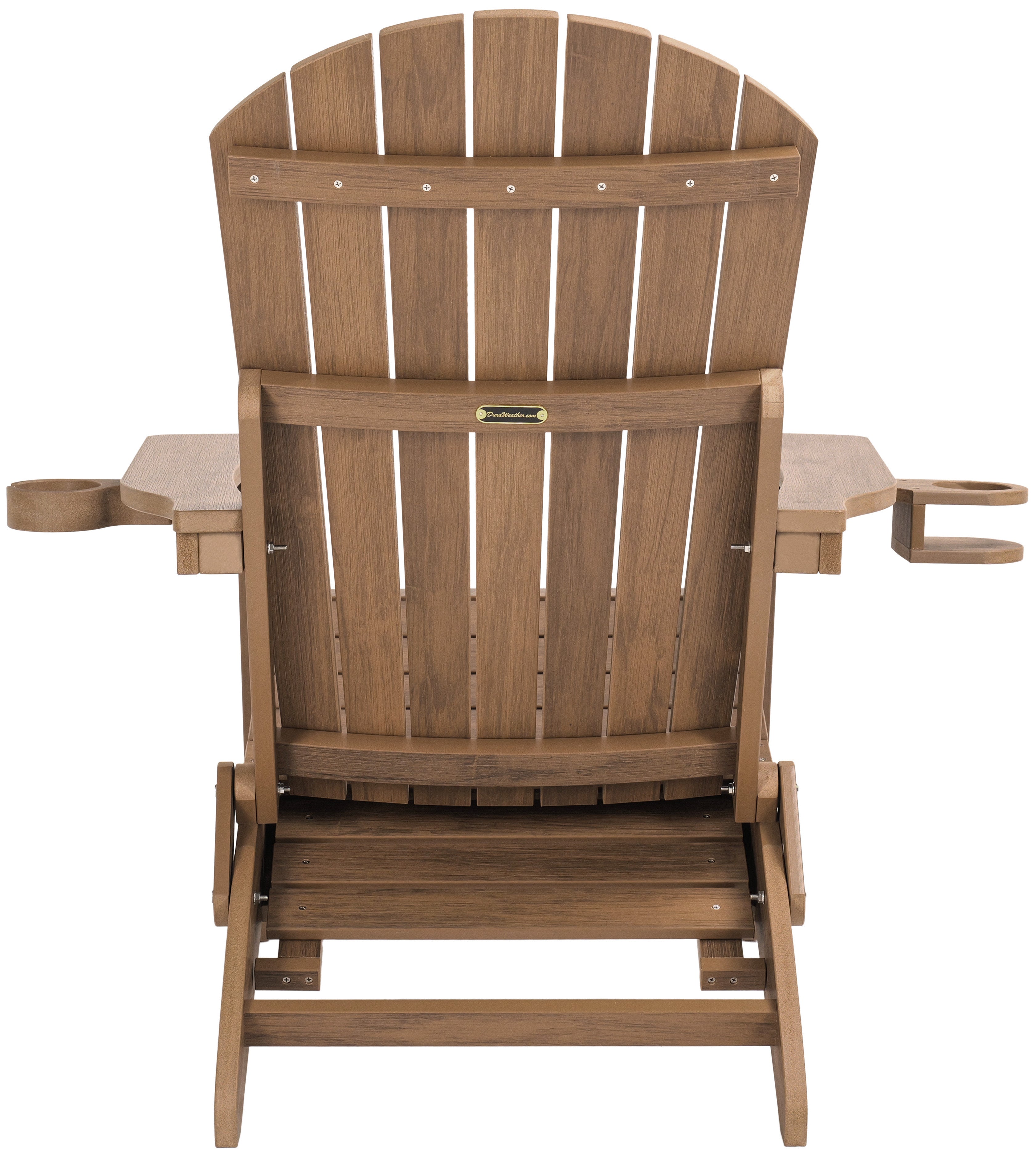 Folding Adirondack Chair with Built in Footrest & Cup/Wine Holders King Size