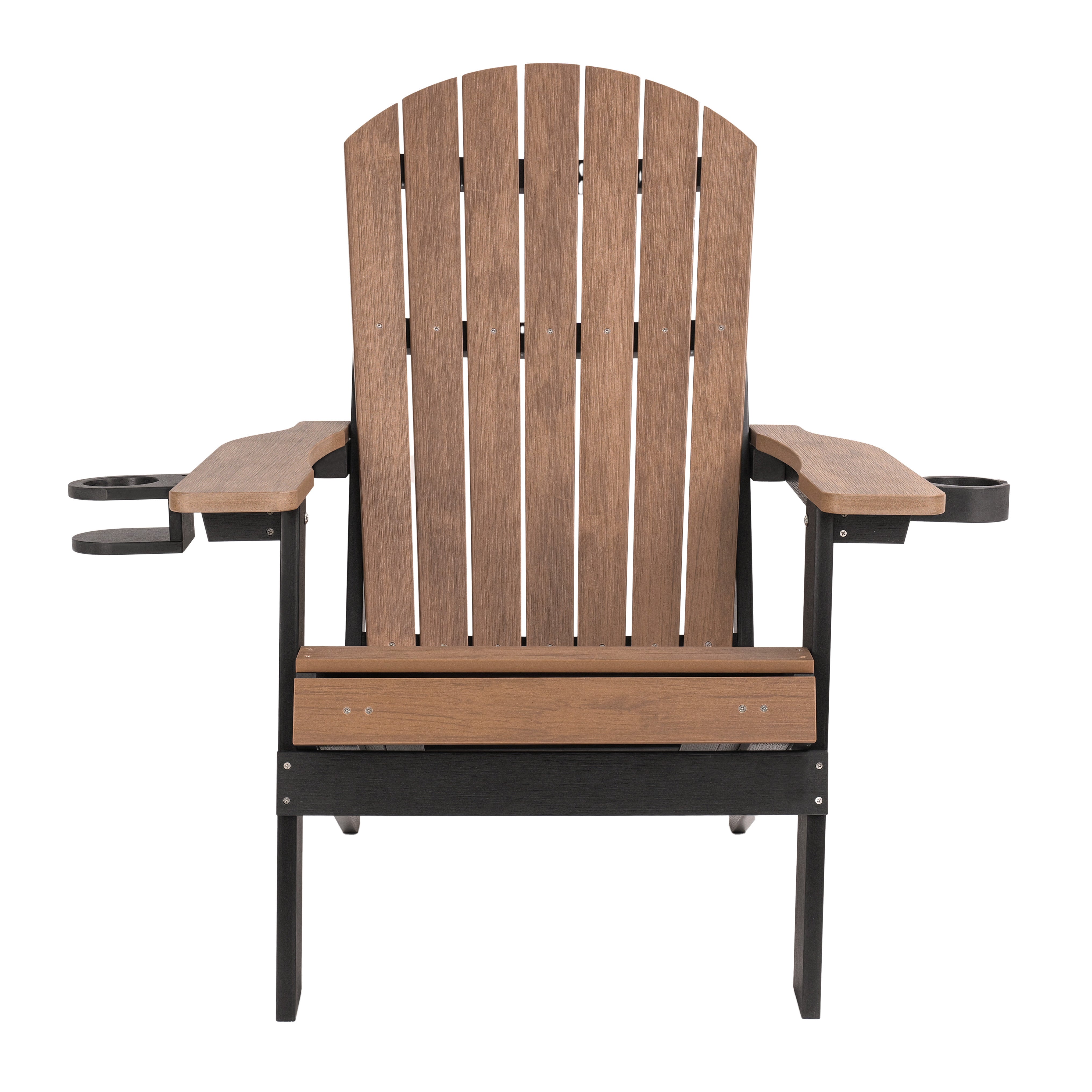 Folding Adirondack Chair with Built in Footrest & Cup/Wine Holders King Size