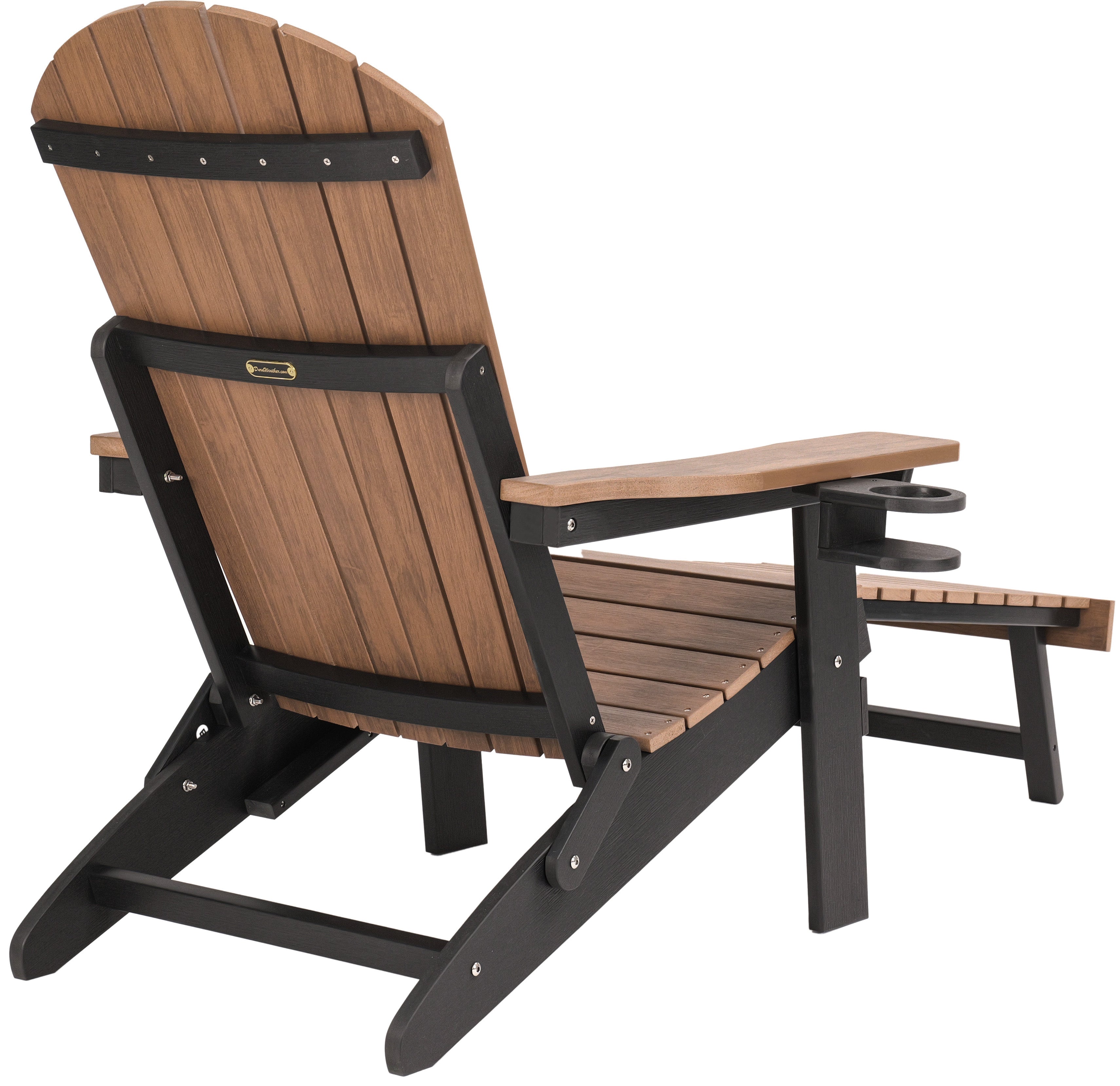 Folding Adirondack Chair with Built in Footrest & Cup/Wine Holders King Size