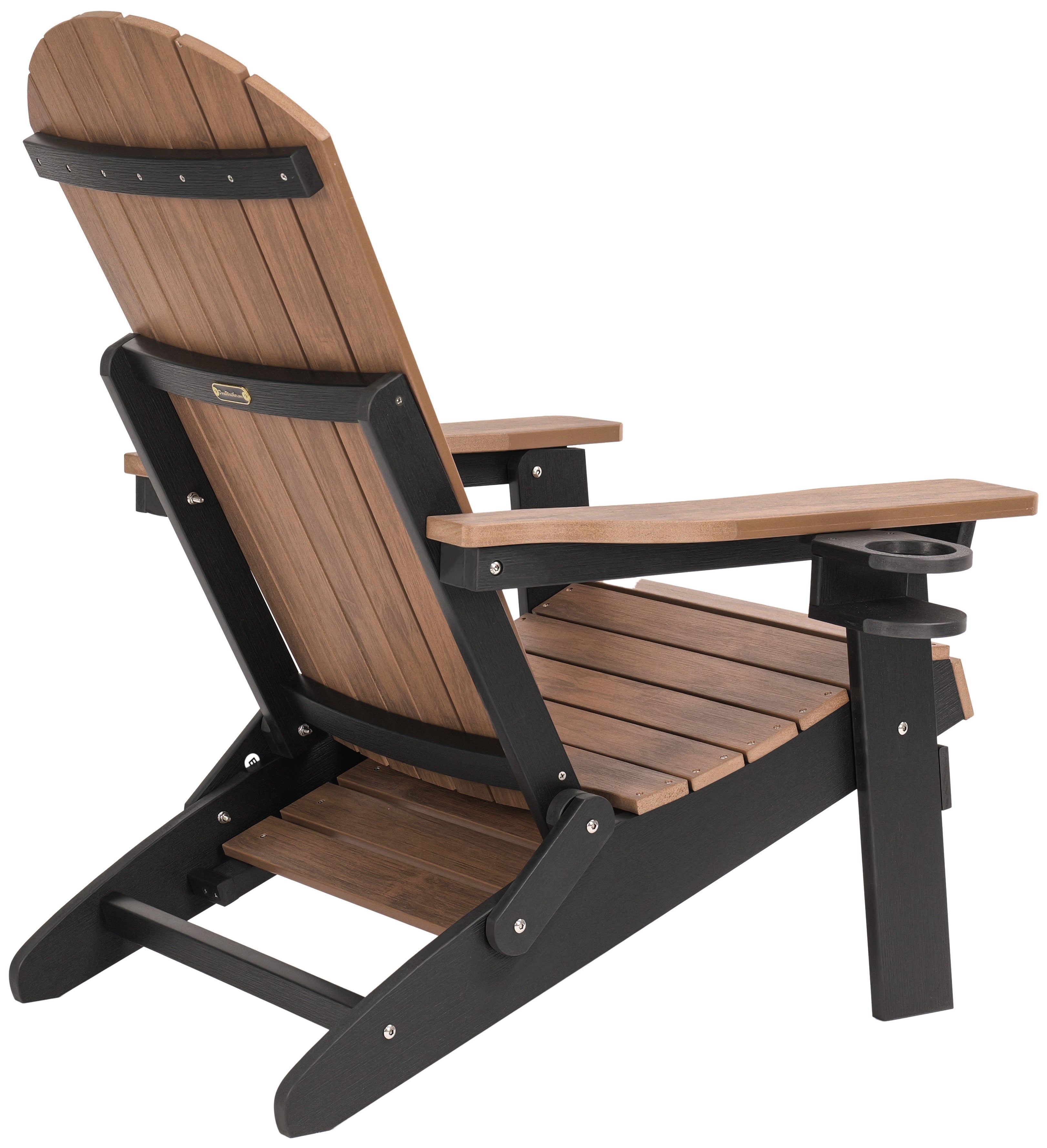 Folding Adirondack Chair with Built in Footrest & Cup/Wine Holders King Size