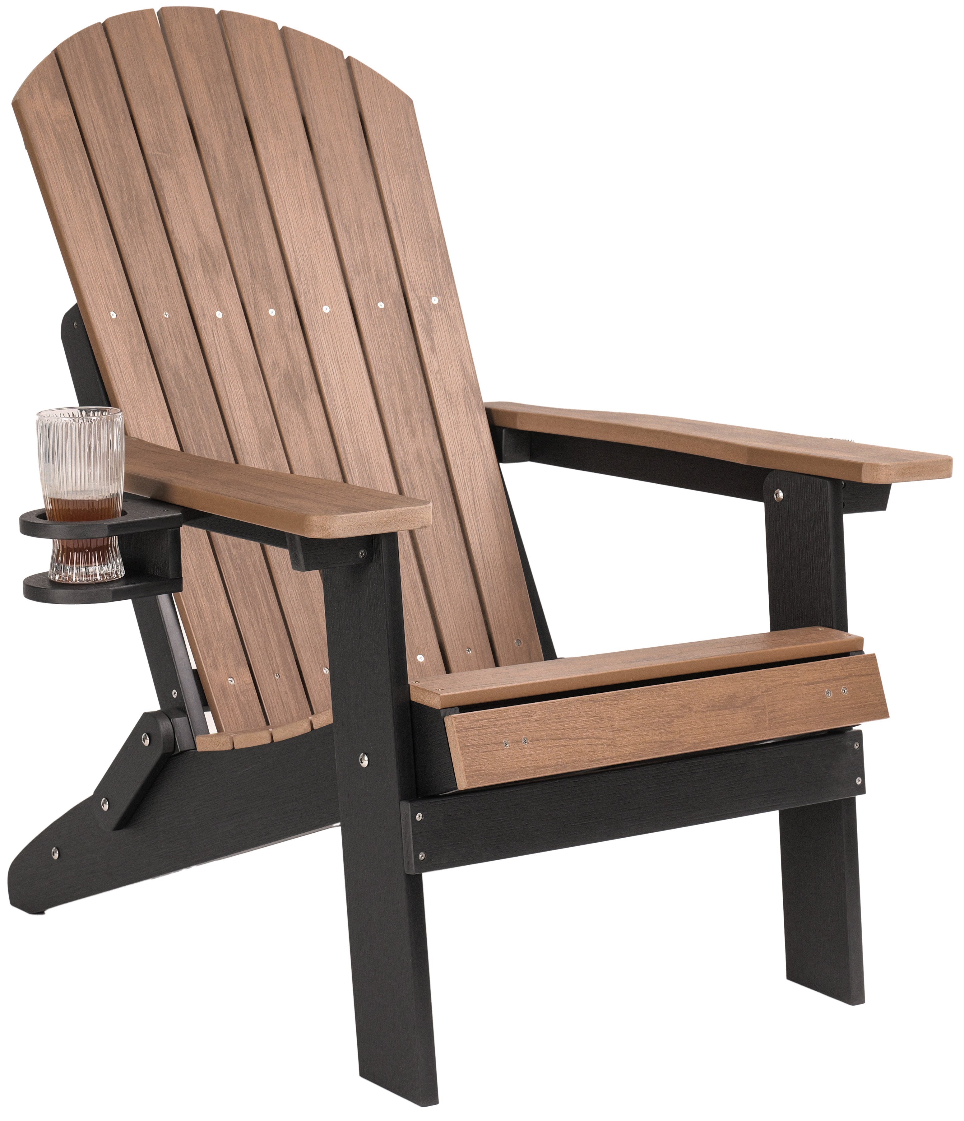 Folding Adirondack Chair with Built in Footrest & Cup/Wine Holders King Size