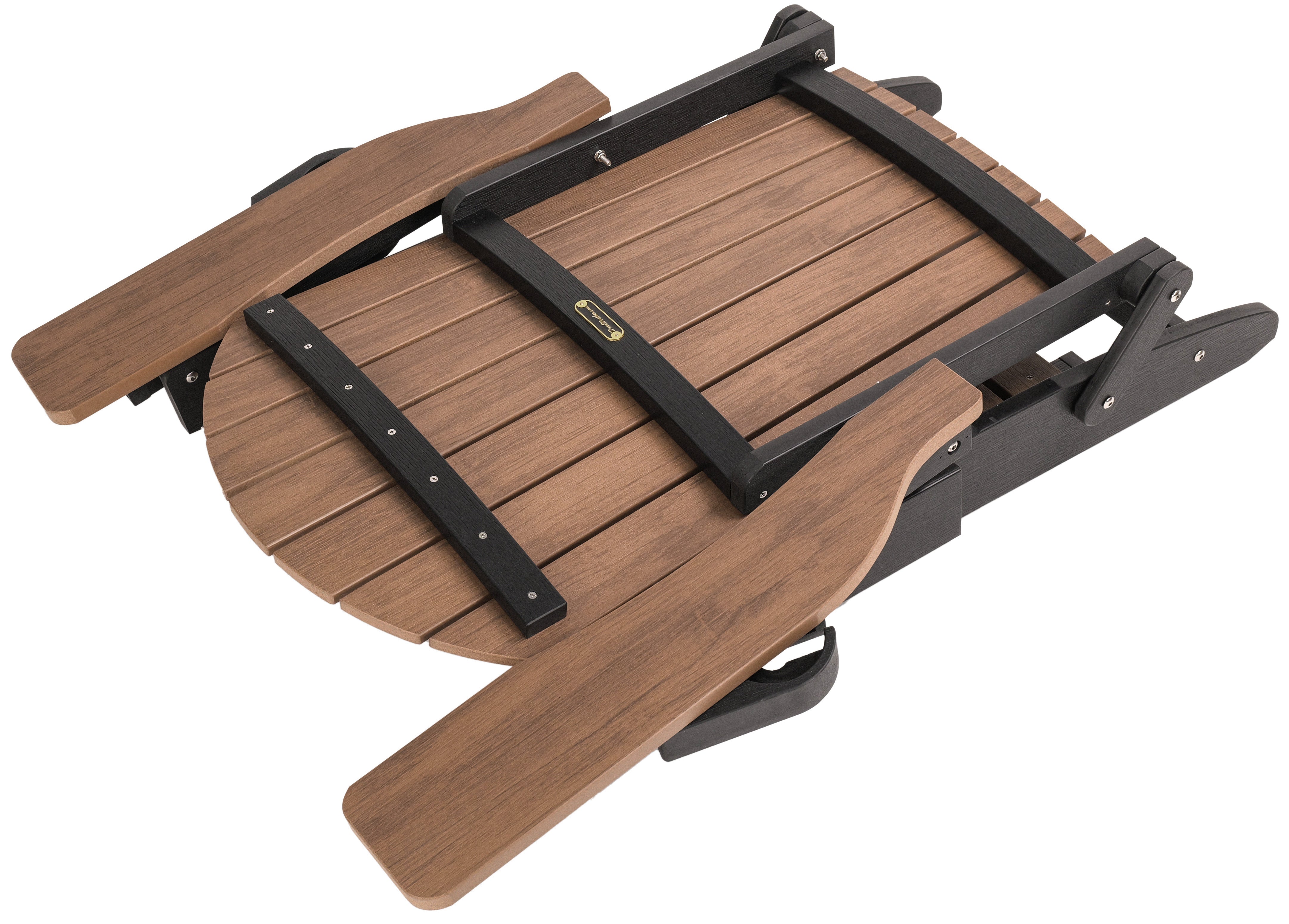 Folding Adirondack Chair with Built in Footrest & Cup/Wine Holders King Size